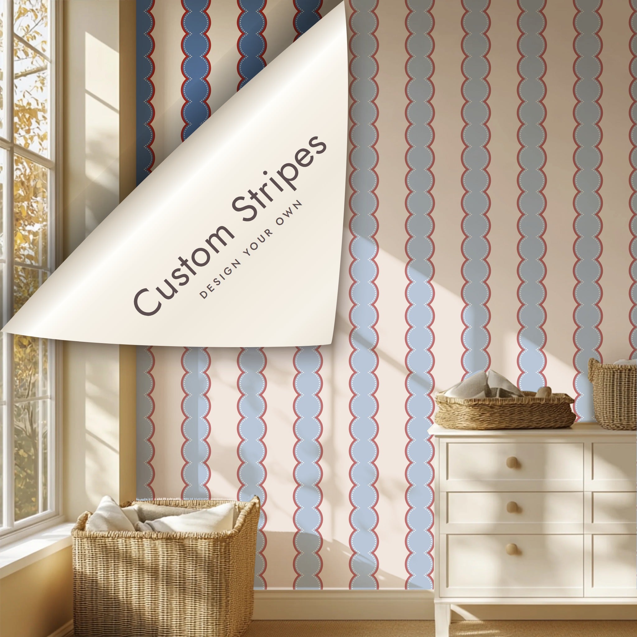 Custom Striped Wallpaper