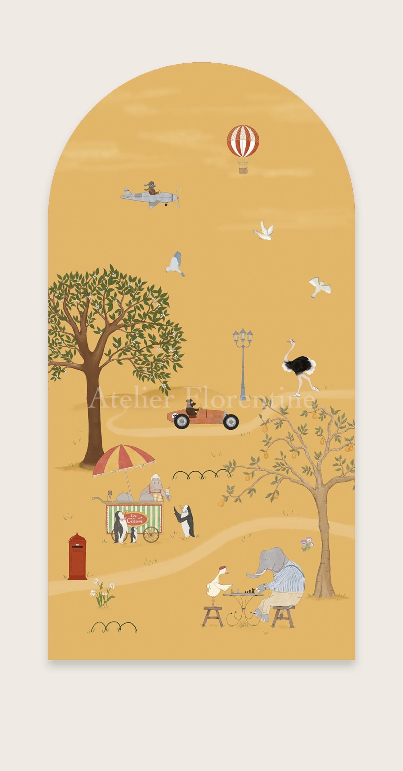  Animal park wall sticker