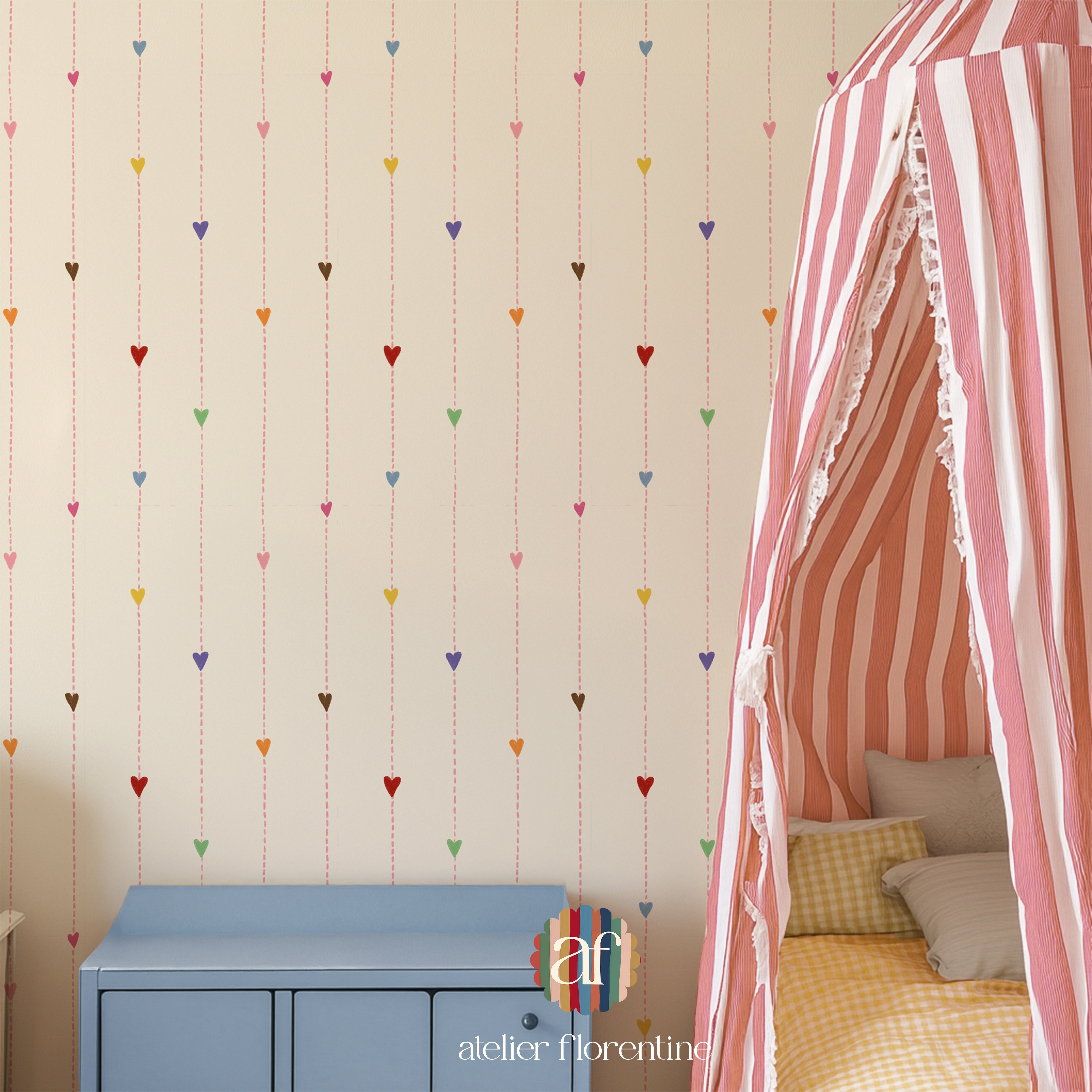 Hearts Wallpaper - Rainbow