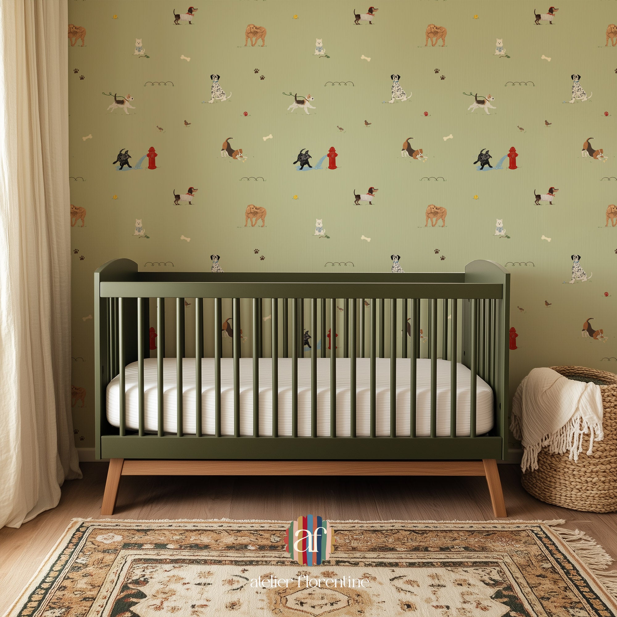 Dog Wallpaper for Kids – Original Children’s Wallpaper for Nurseries & Rooms