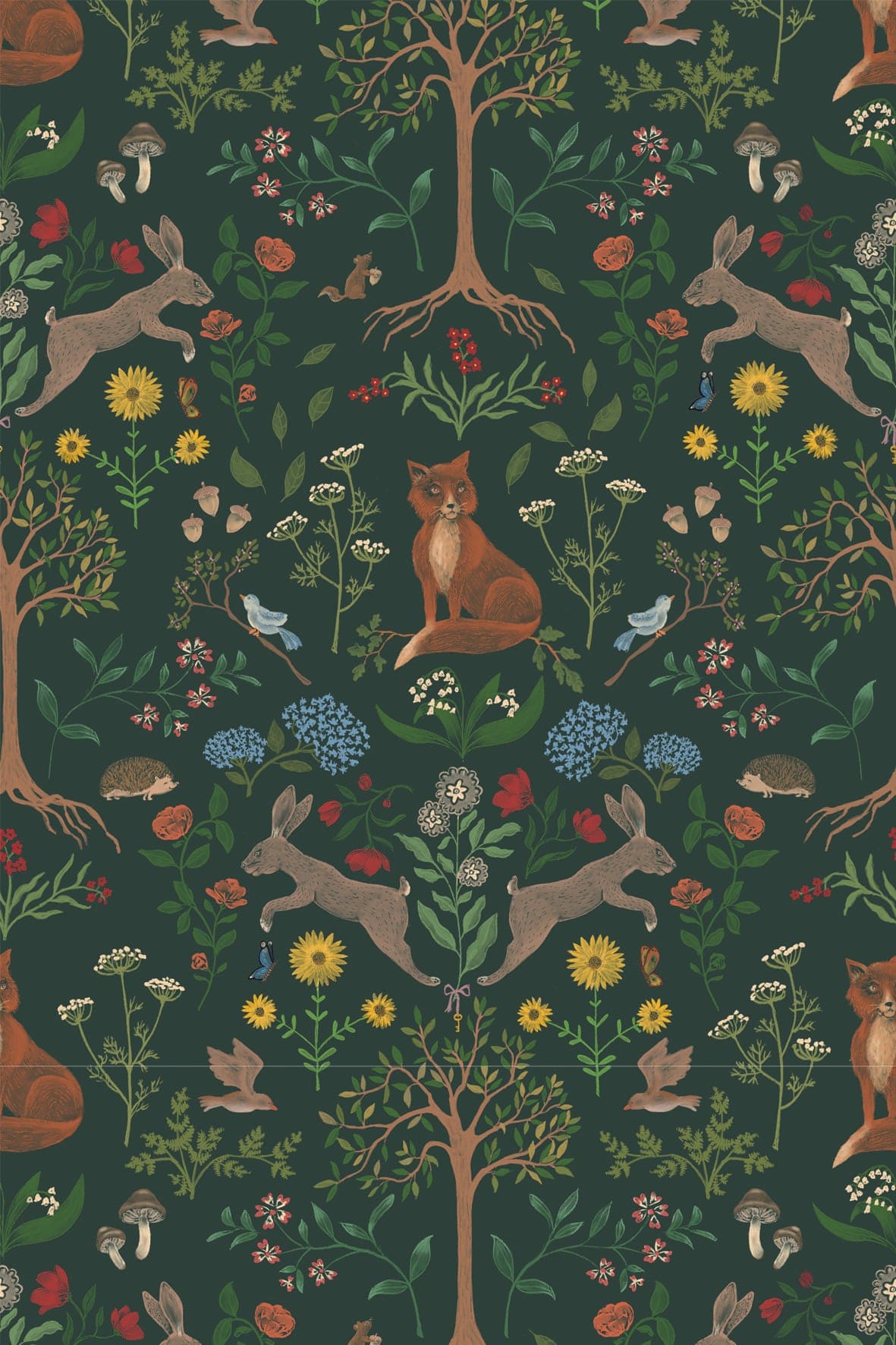 wallpaper forest animals children's wallpapers nursery decor