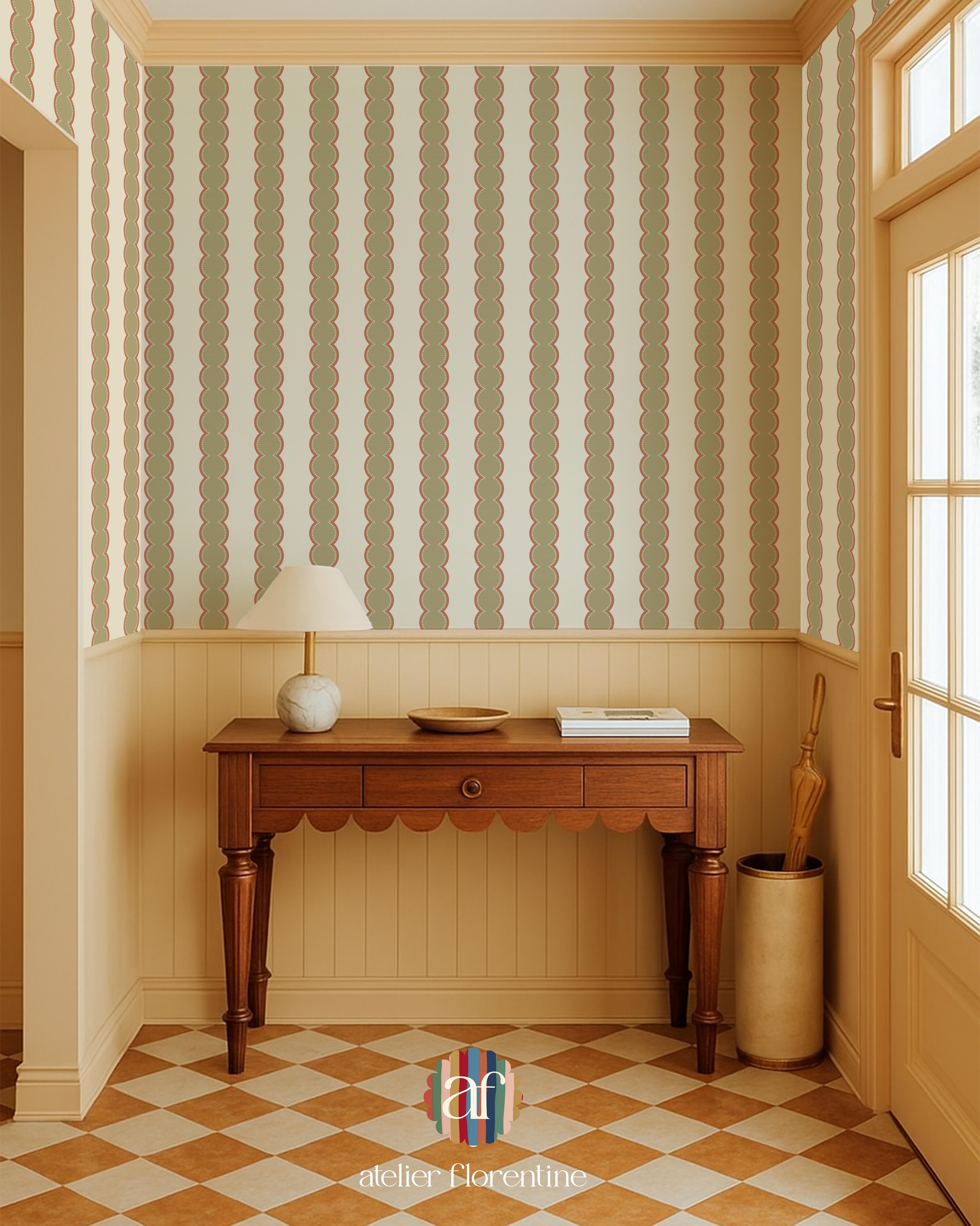 Children's wallpaper, wallpapers for kids, stripes, kids decoration, nursery decor