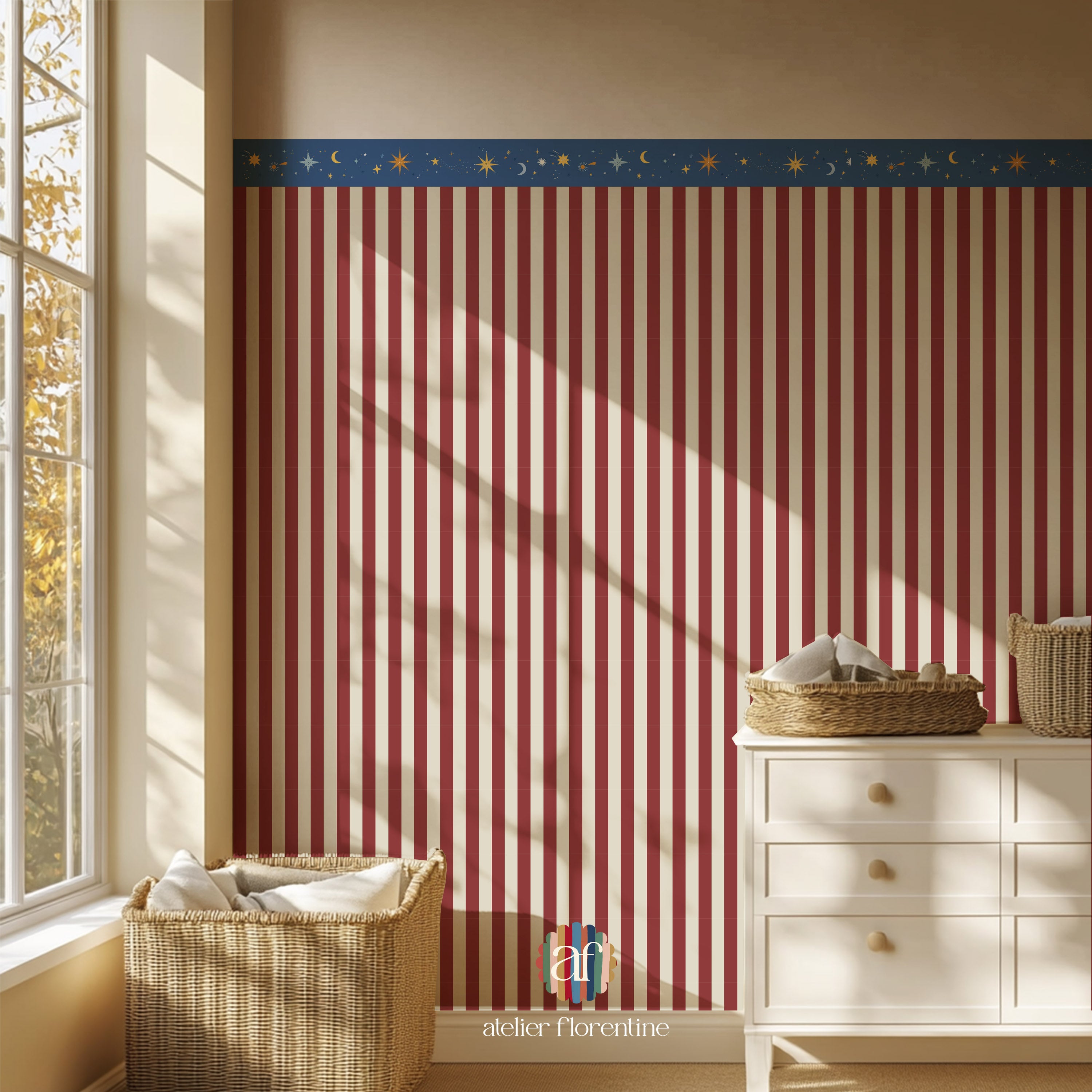 peel and stick wallpaper border children's decor nursery decoration wallpapers stars galaxy