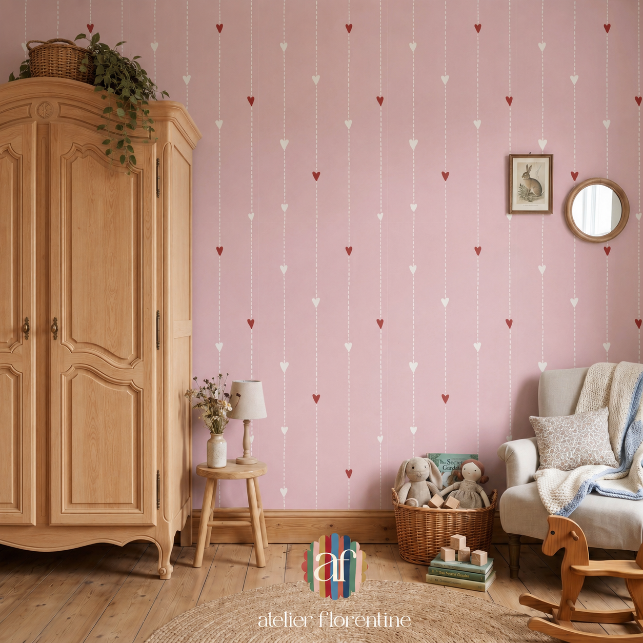 Hearts Wallpaper - Pink and Red