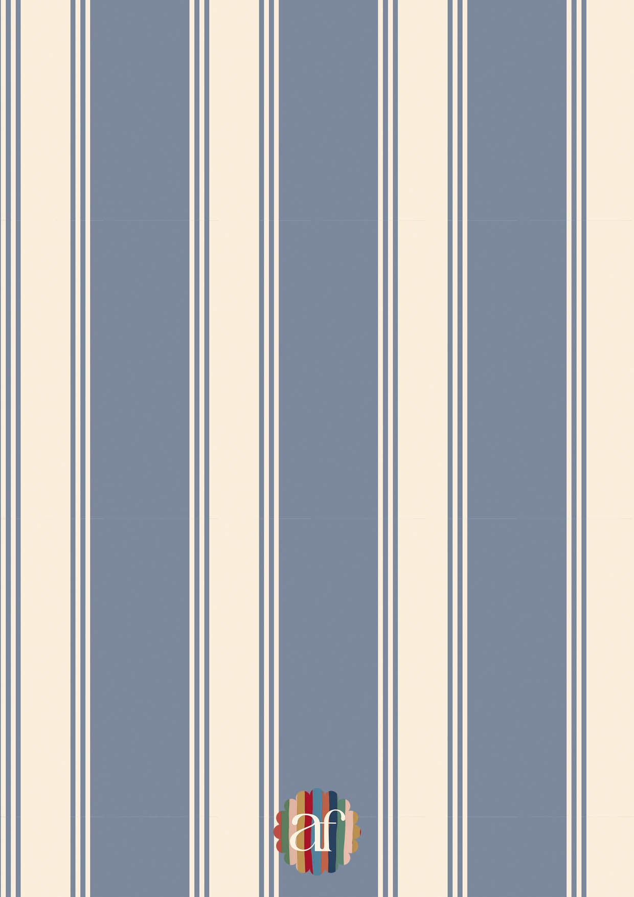 Double Striped Wallpaper - Blue