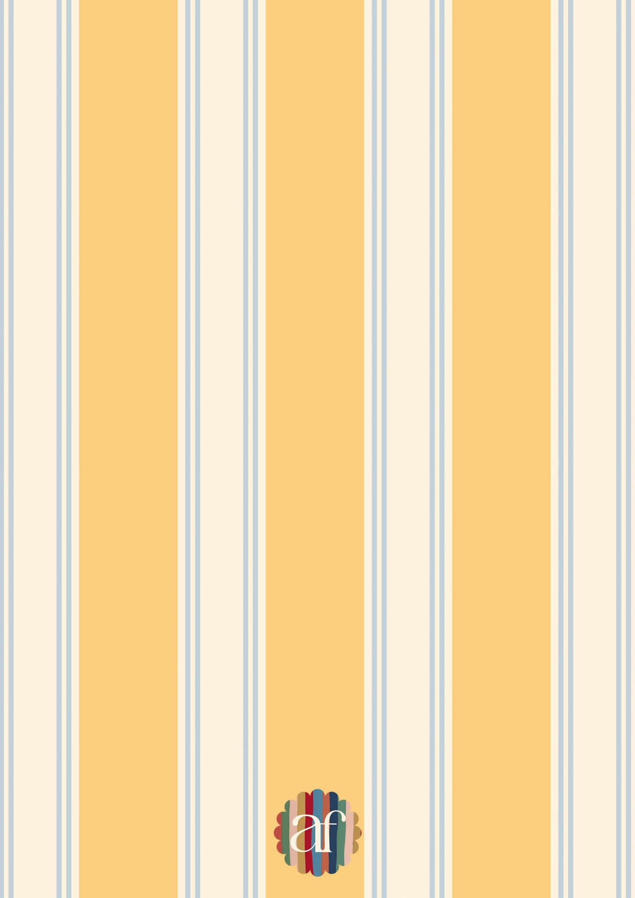 Double Striped Wallpaper - Yellow Blue