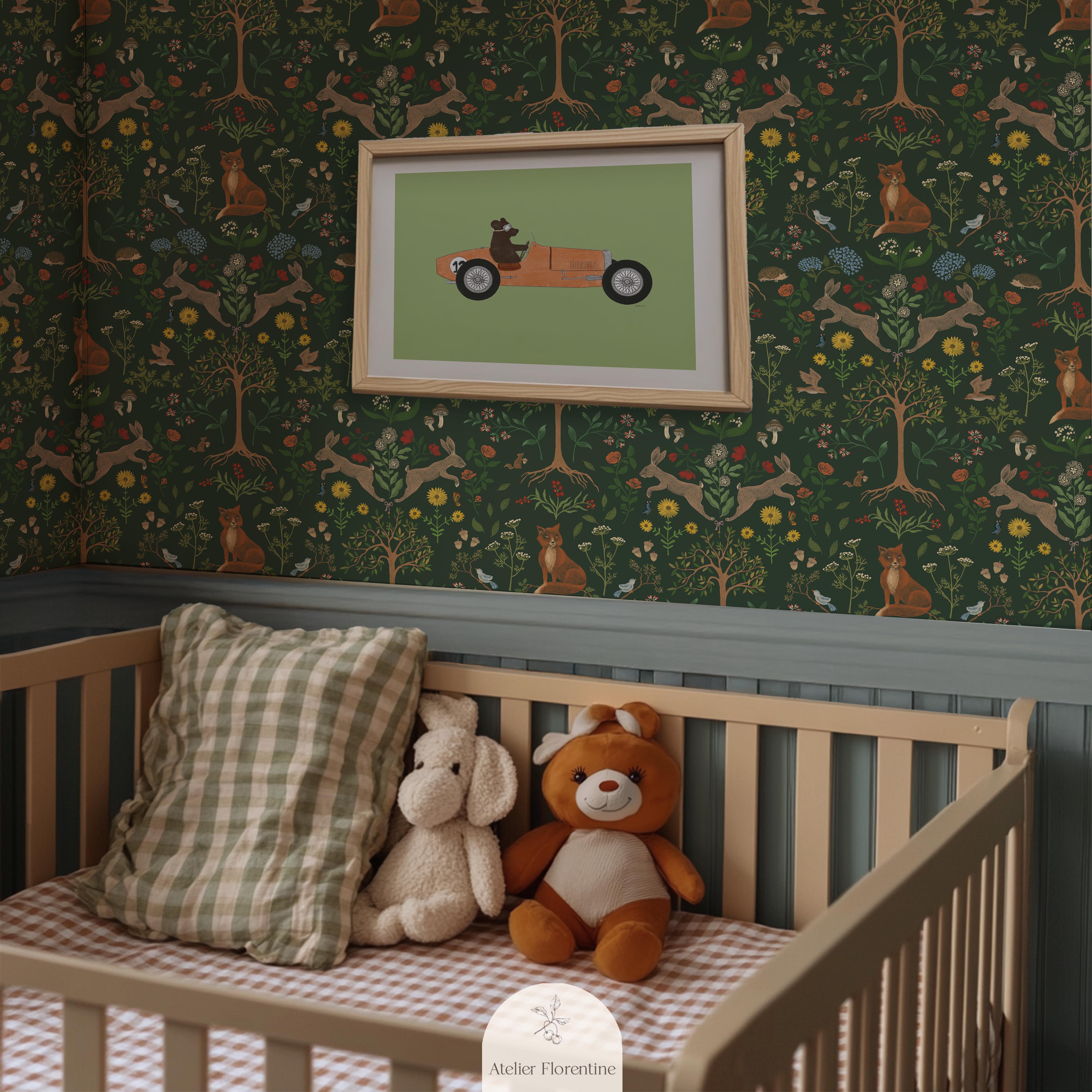 wallpaper forest animals children's wallpapers nursery decor