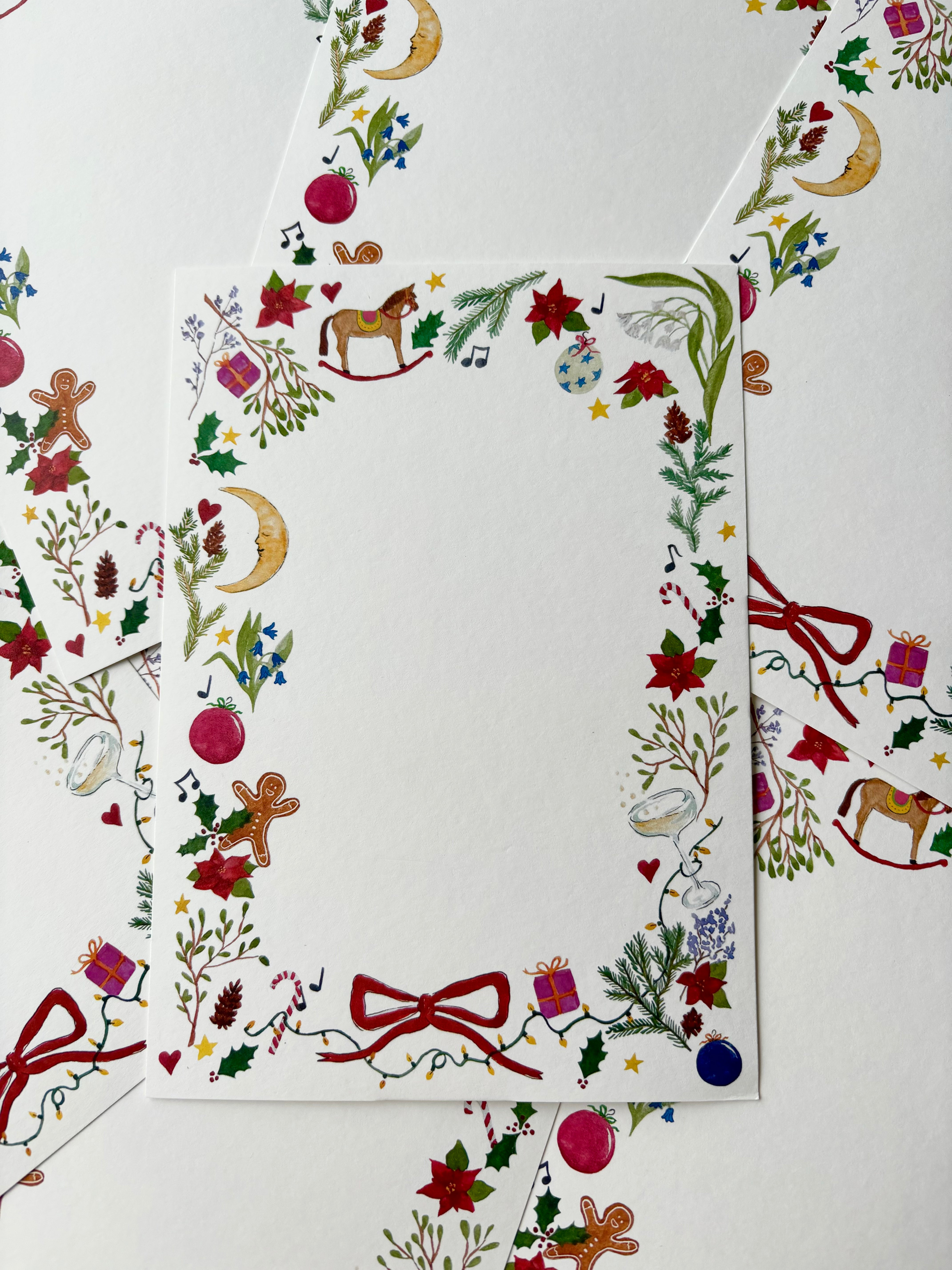 stylish menu cards Xmas