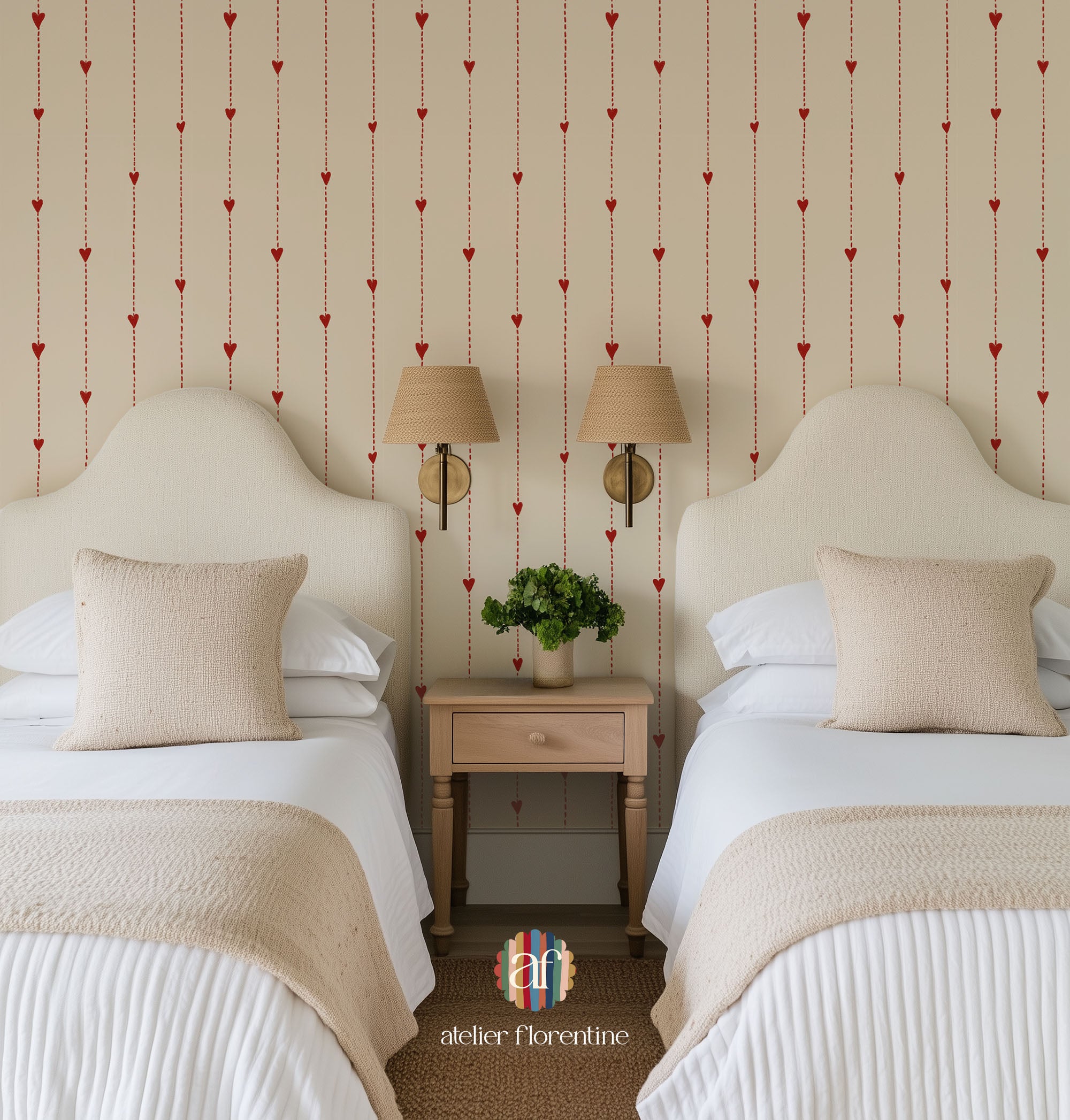 Heart wallpaper for children’s rooms – playful and timeless nursery wallpaper with hearts