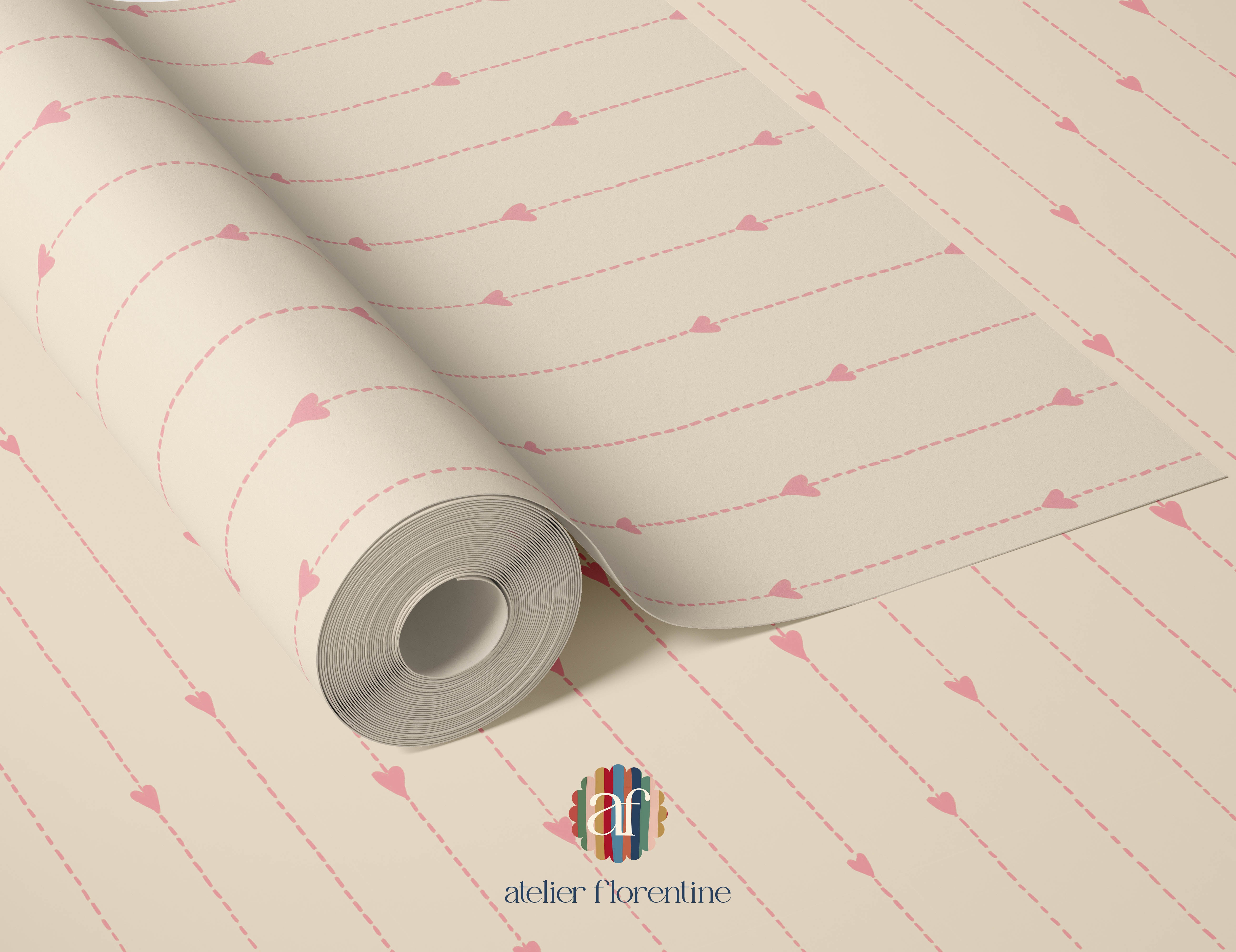 Wallpaper Hearts - Pink