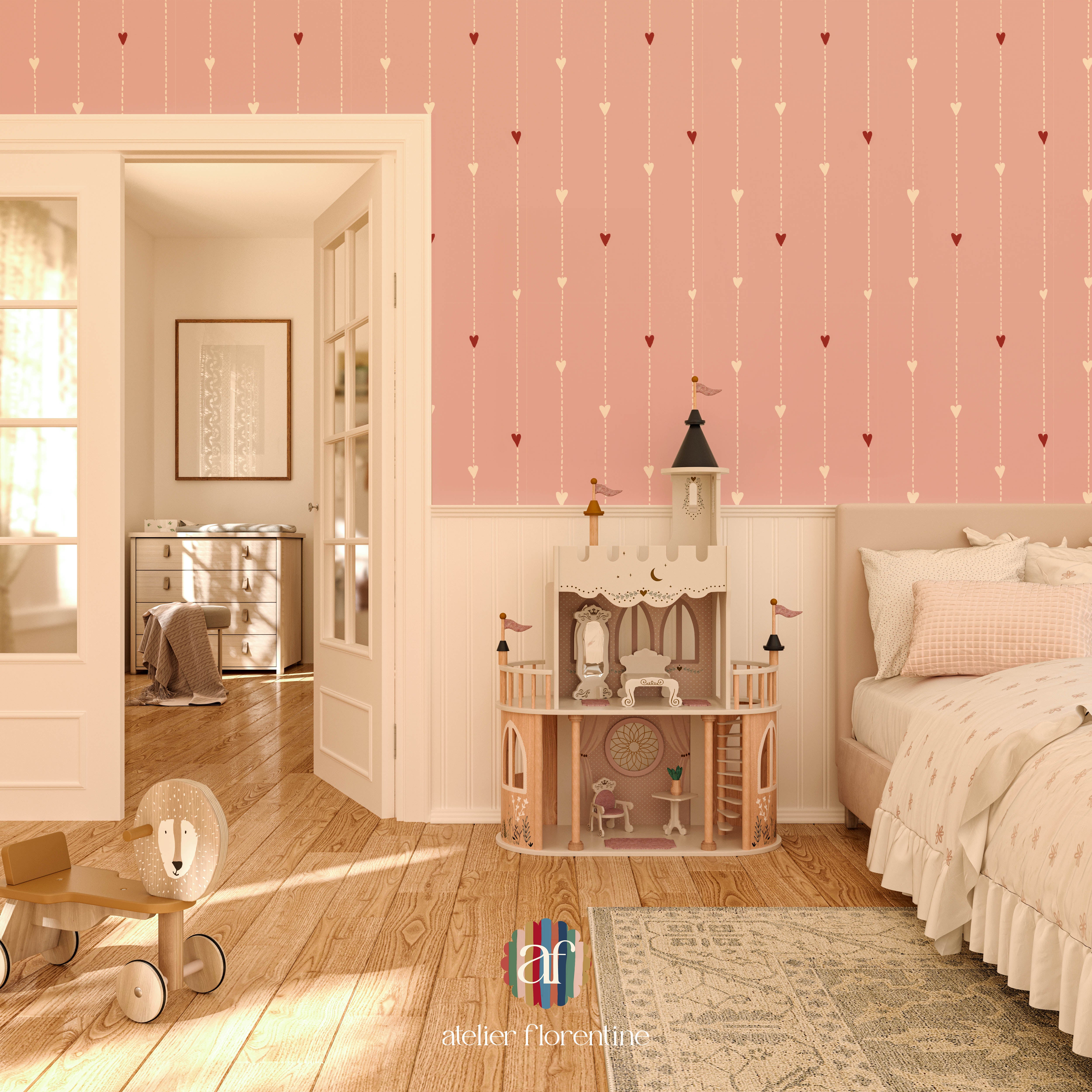 Hearts Wallpaper - Pink and Red