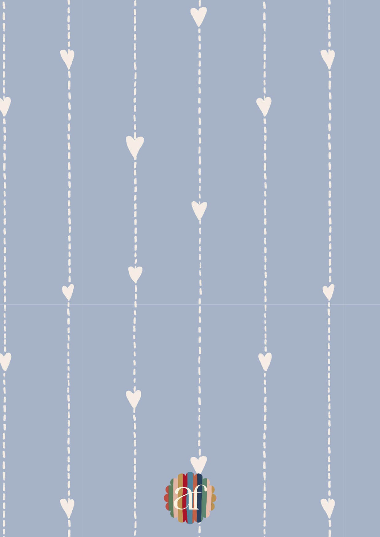 Hearts Wallpaper - Blue