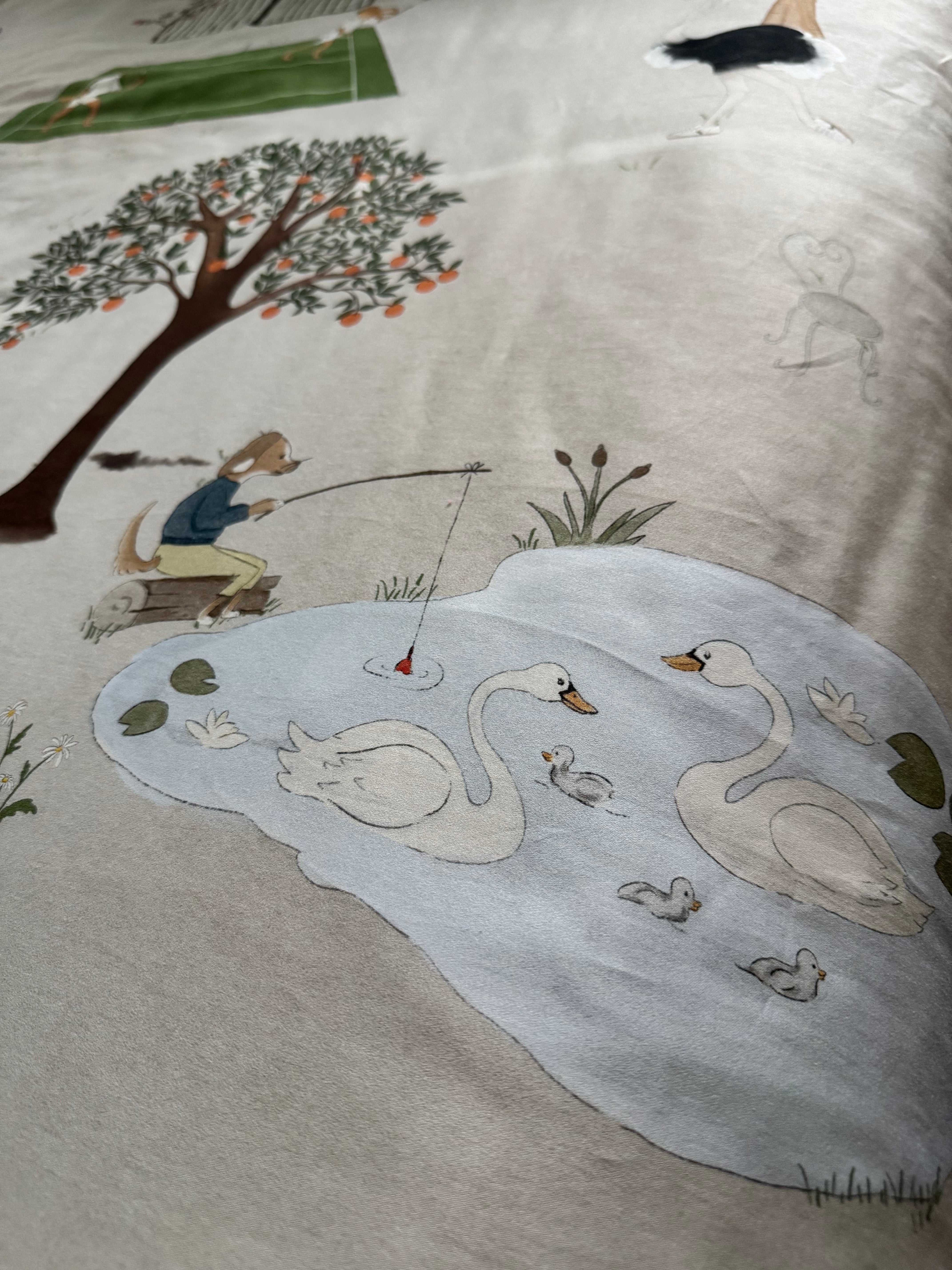 childrens duvet cover cot sheet cotton kids bed