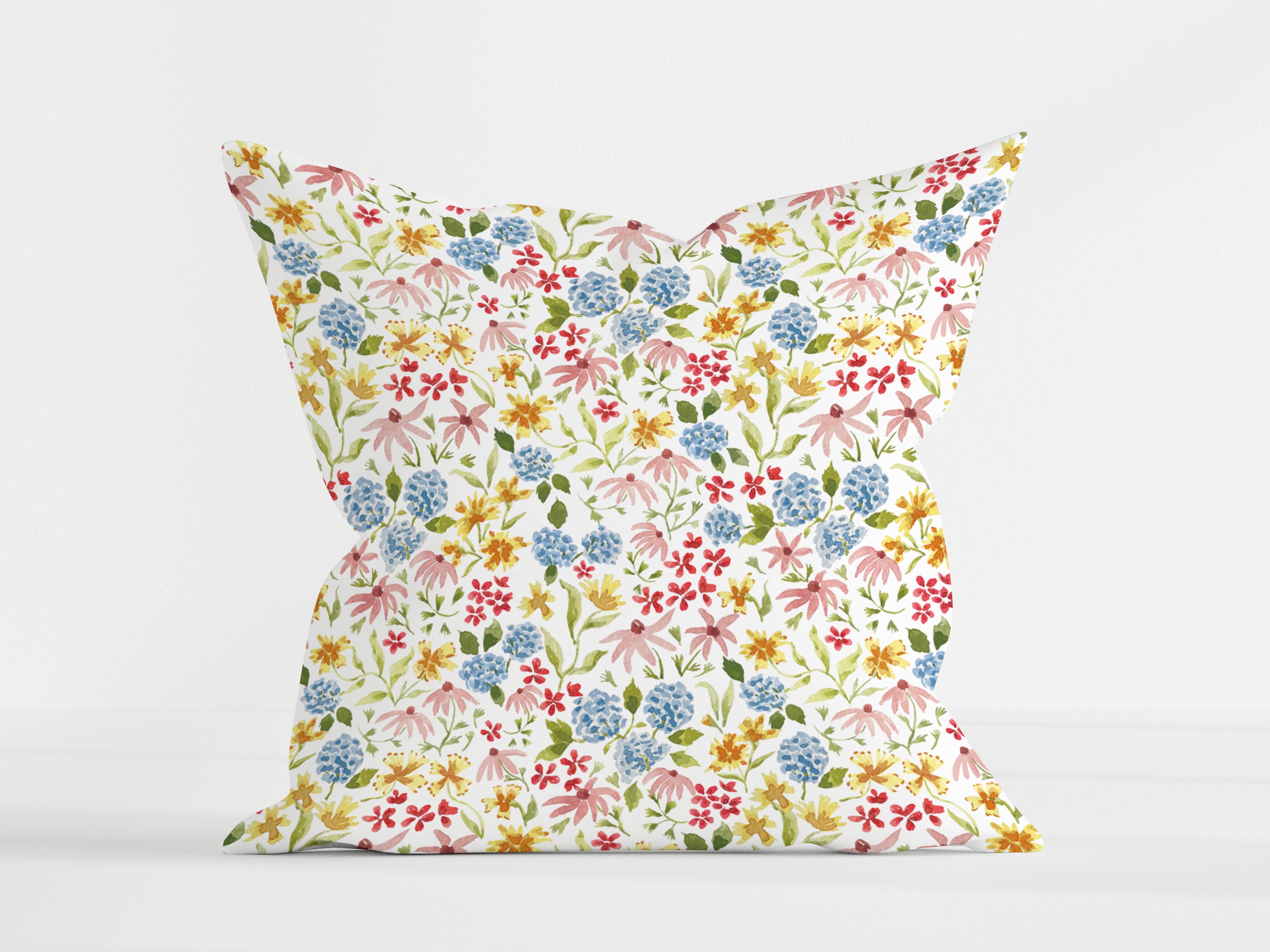 multi flowers cushion