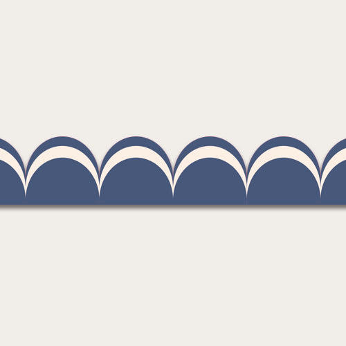 Scalloped Wallpaper border - Double pink