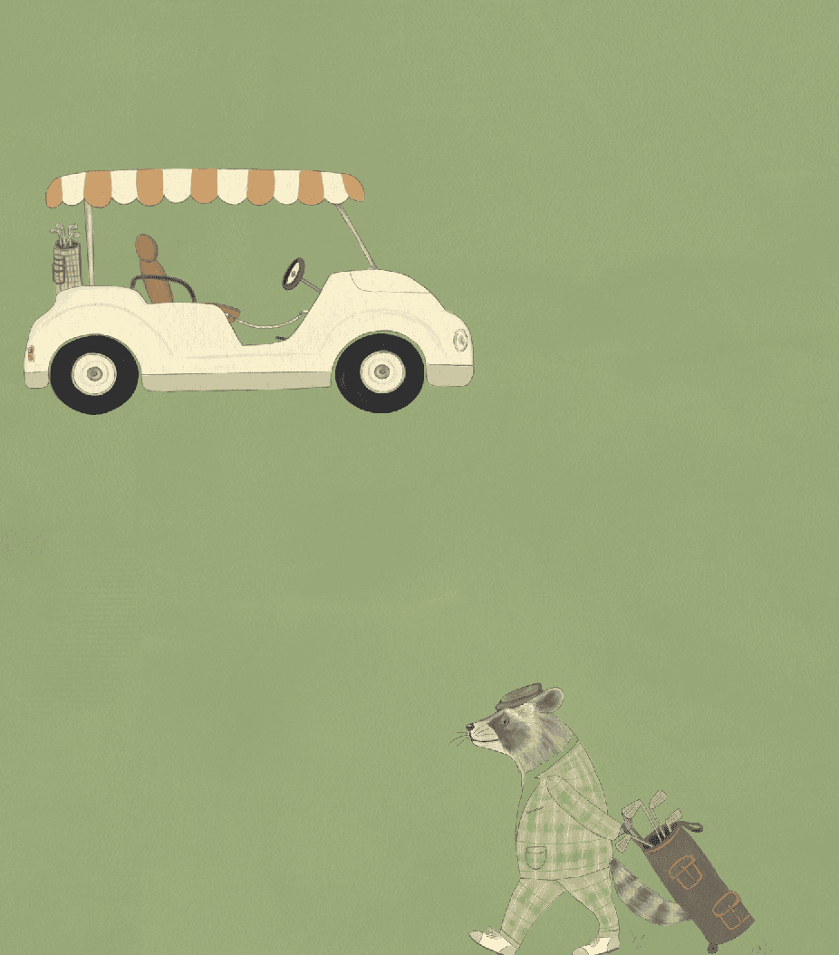 Children's wallpaper golf animals wallpaper for kids nursery boys room