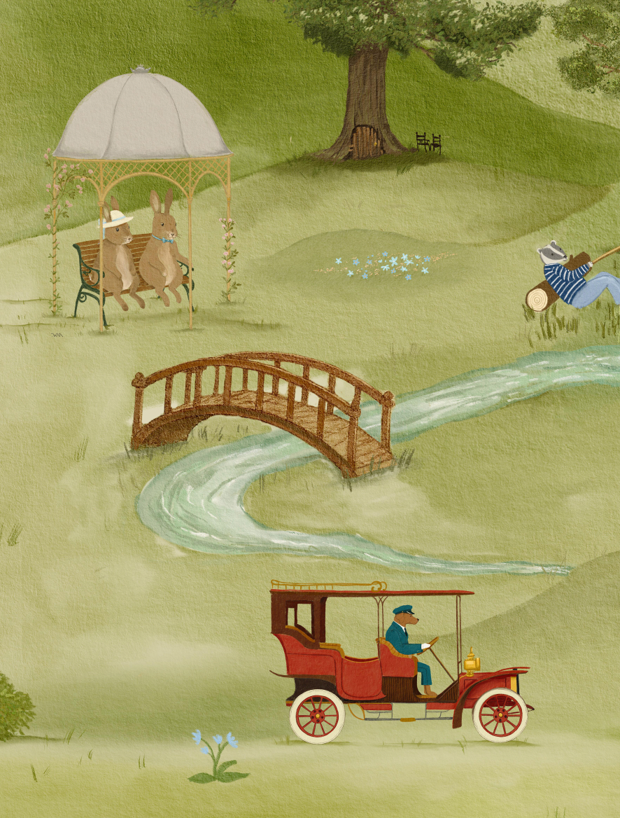 nursery wallpaper mural kids wallpapers childrens room Lake District Beatrix potter