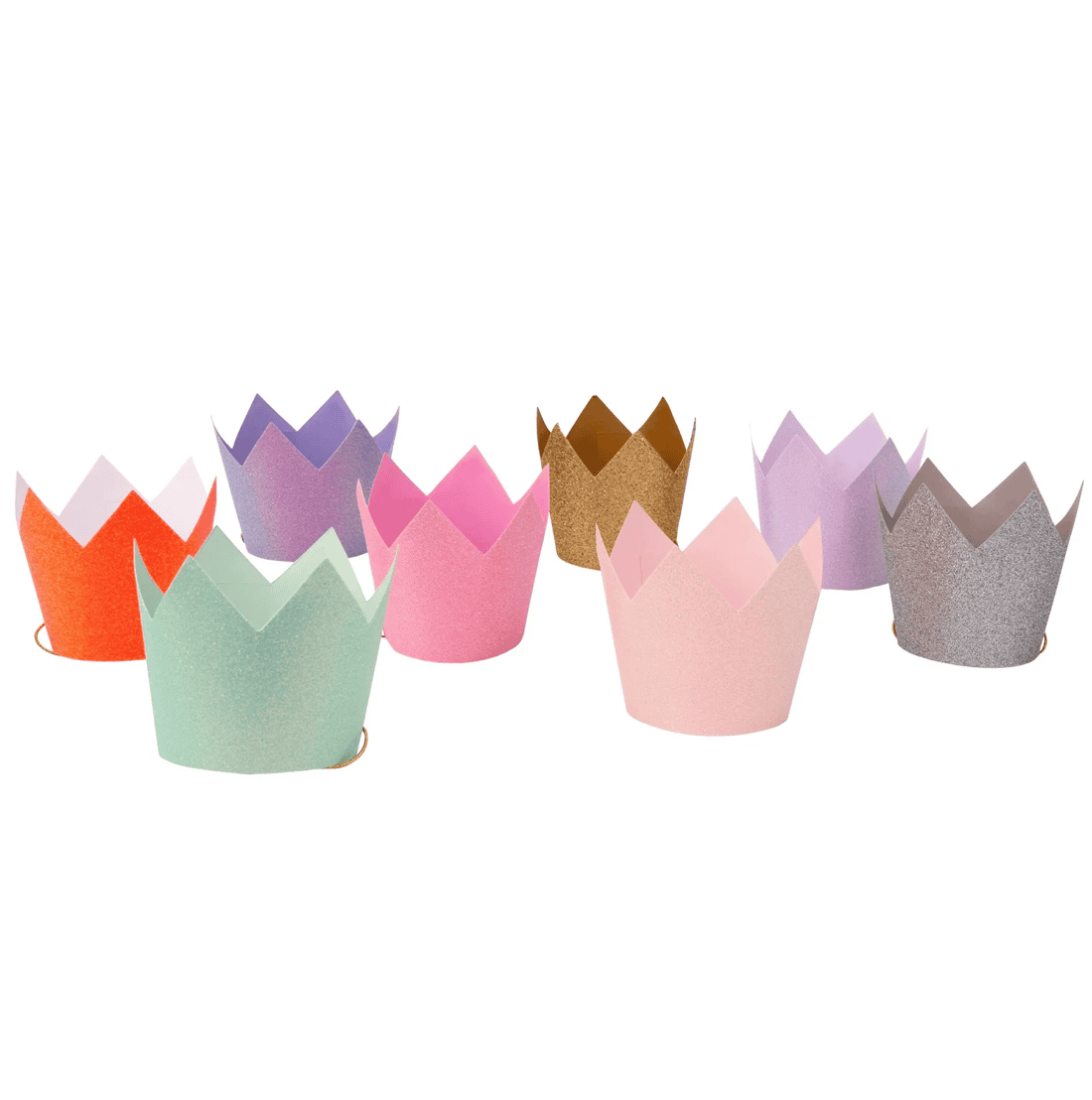 mini glitter crowns