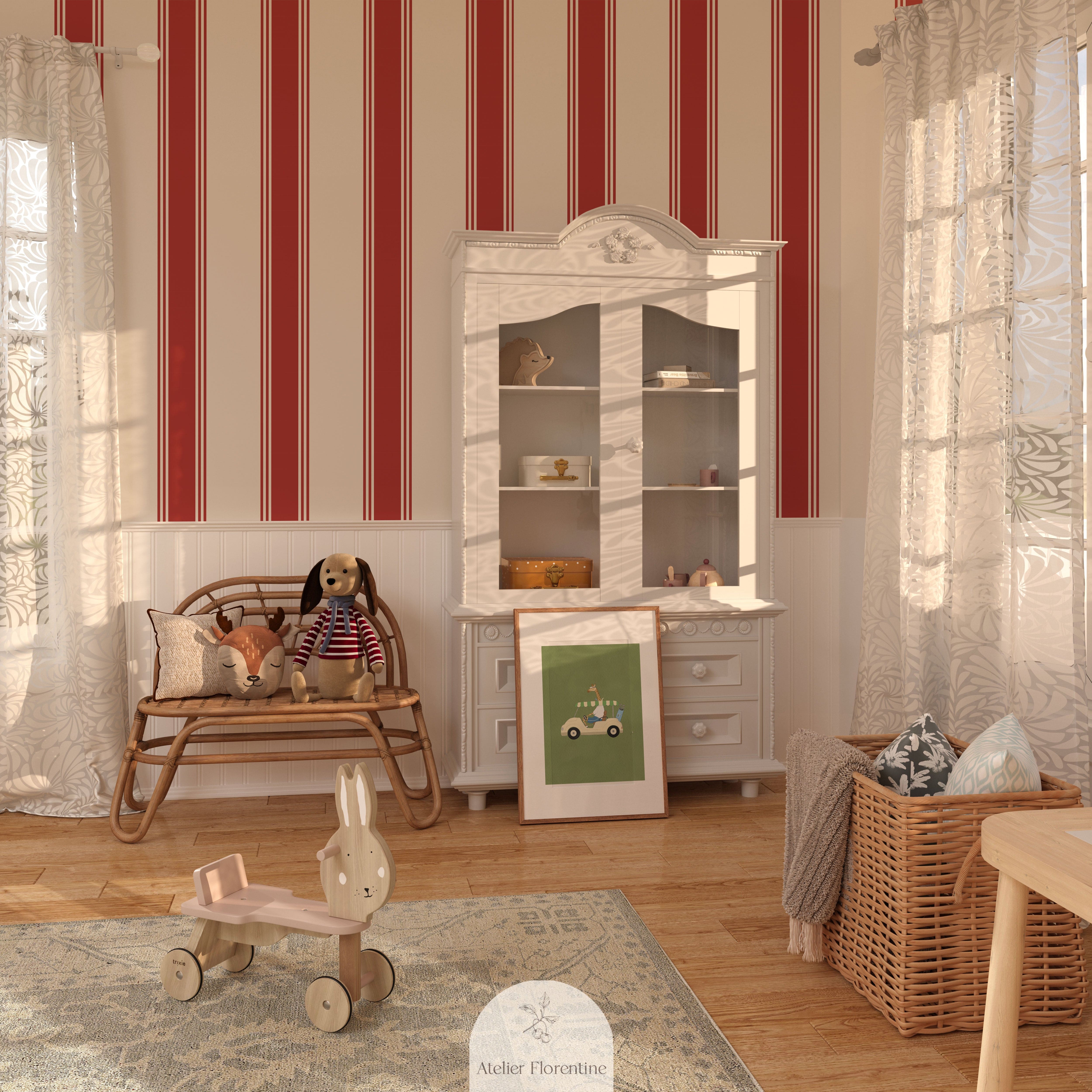 red striped wallpaper children's wallpapers wallpaper for kids and nursery