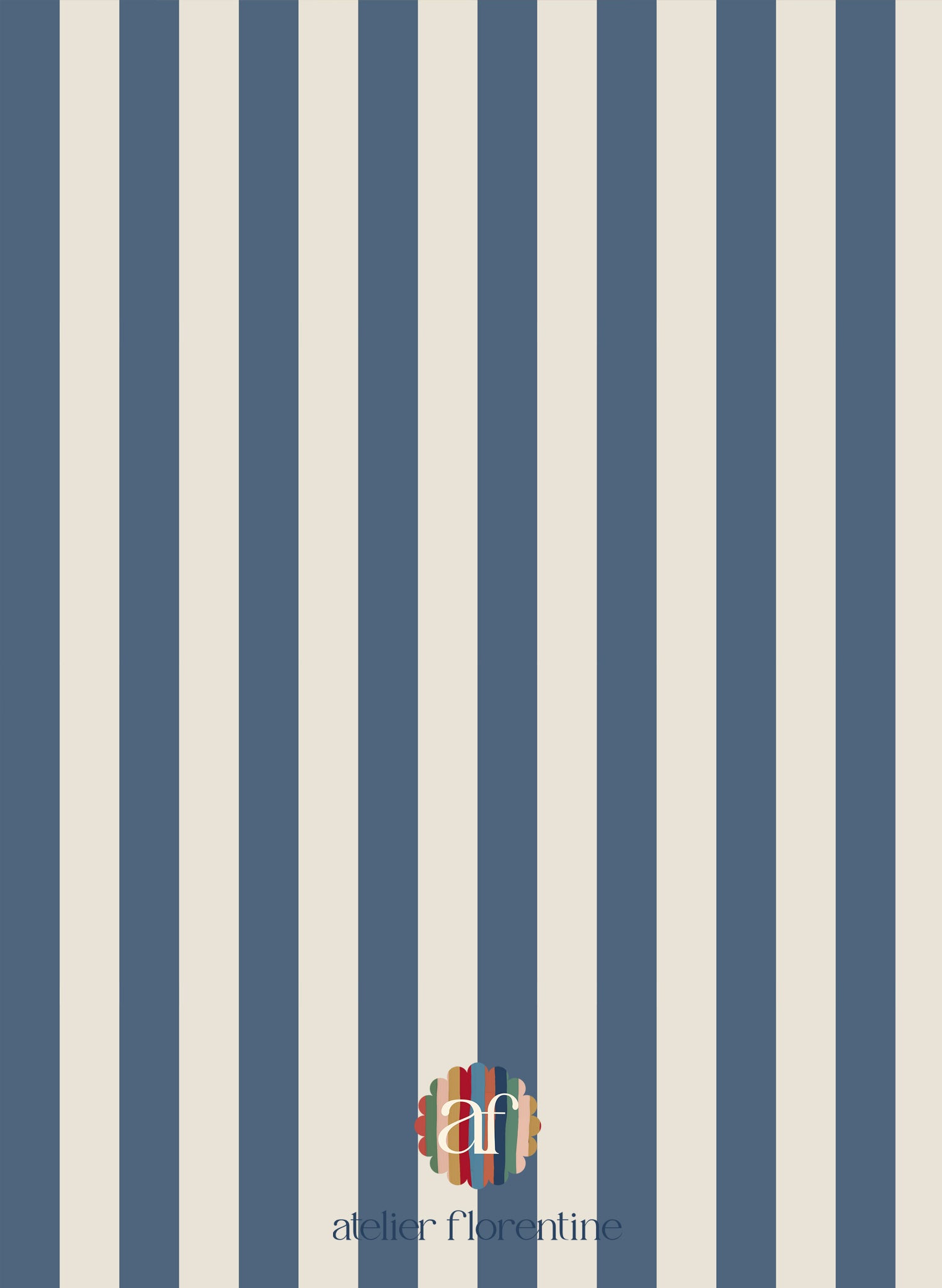 Children’s wallpaper with dark blue stripes, perfect for kids’ bedrooms and nurseries