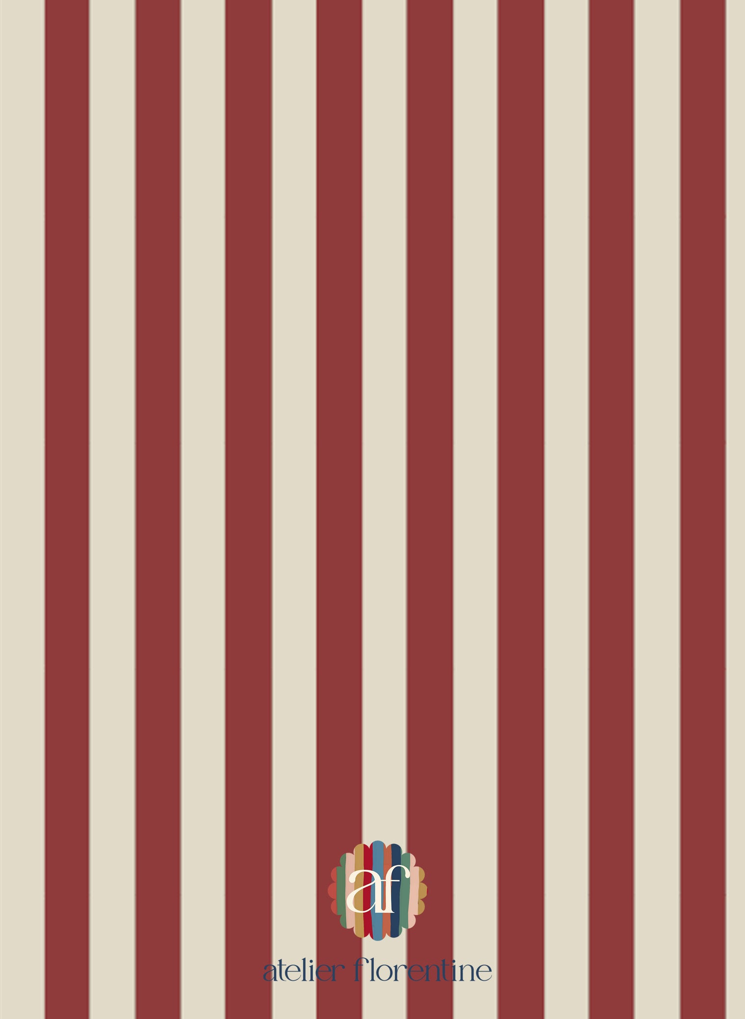 Children’s wallpaper with red stripes, perfect for kids’ bedrooms and nurseries