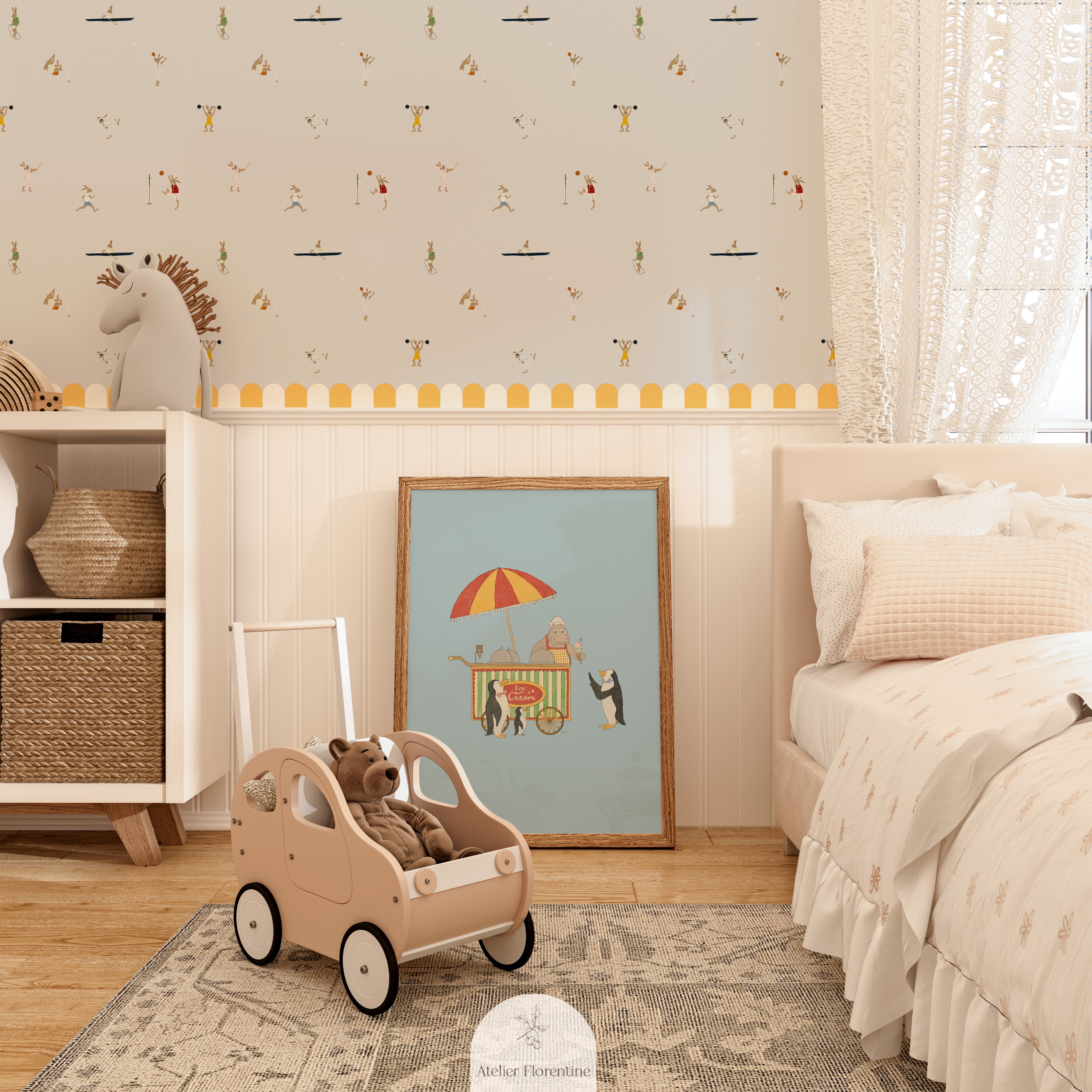 peel and stick wallpaper borders for nursery and kids room decor