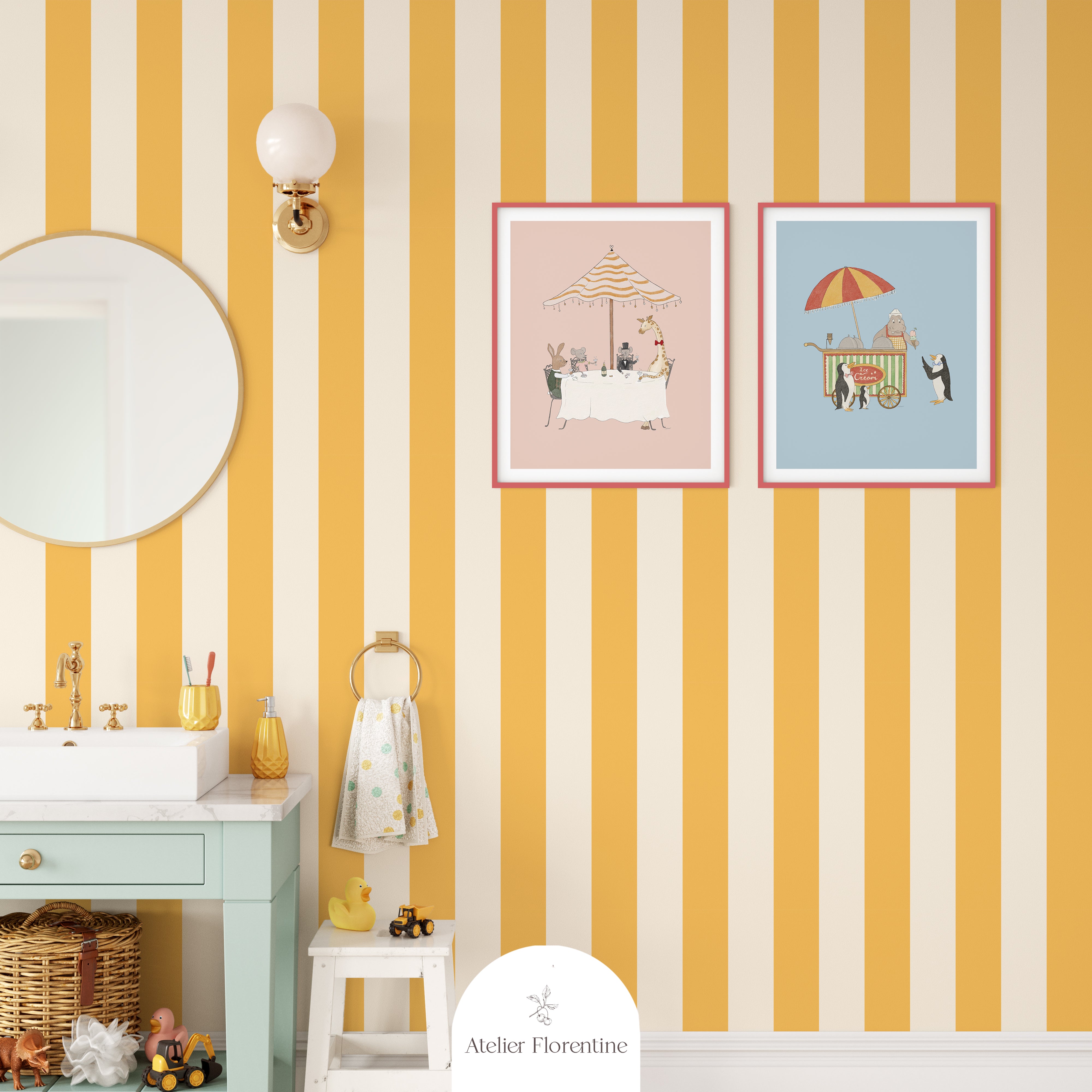 Classic Stripes Wallpaper - Yellow