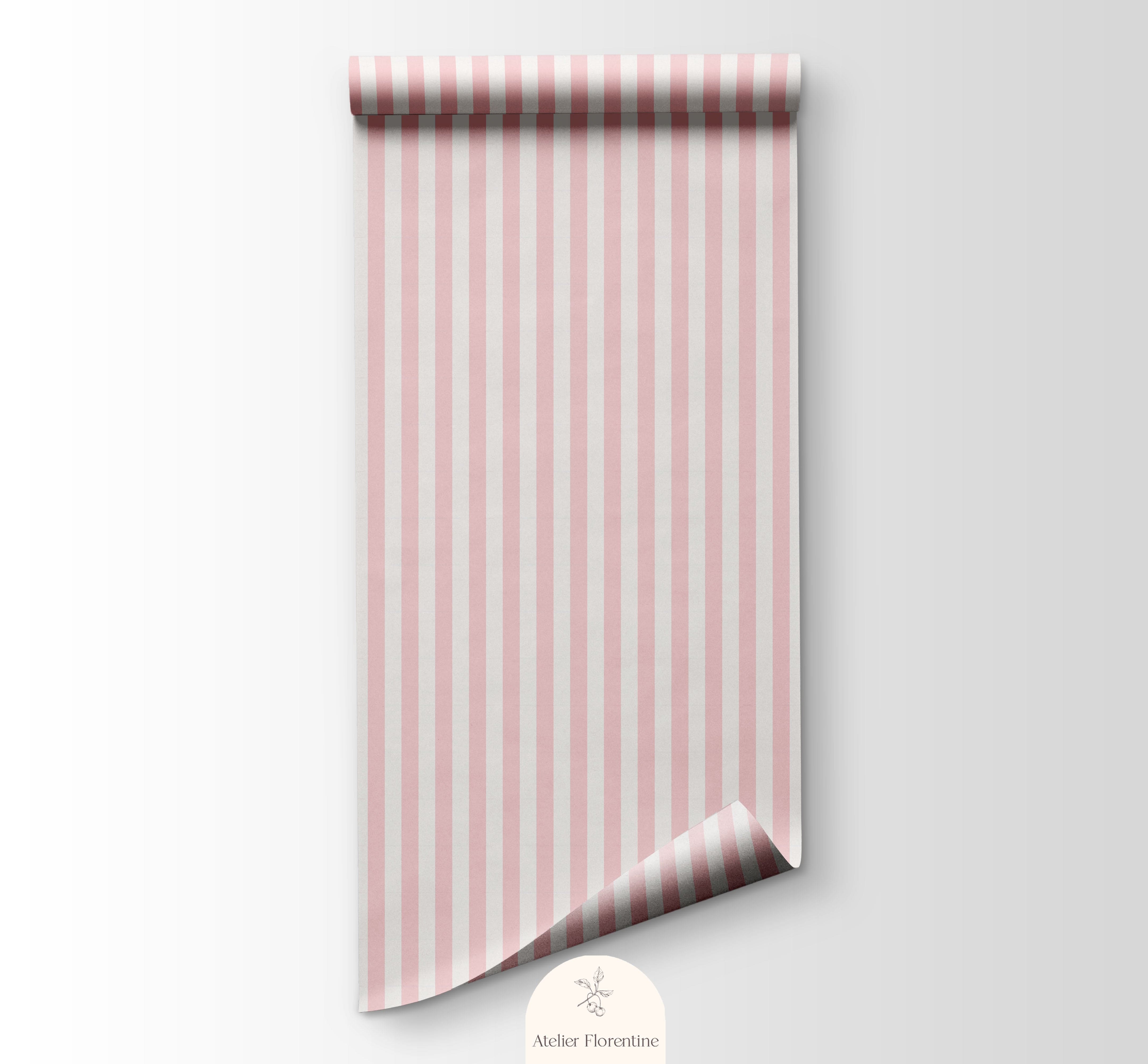 Pink tiny stripes wallpaper