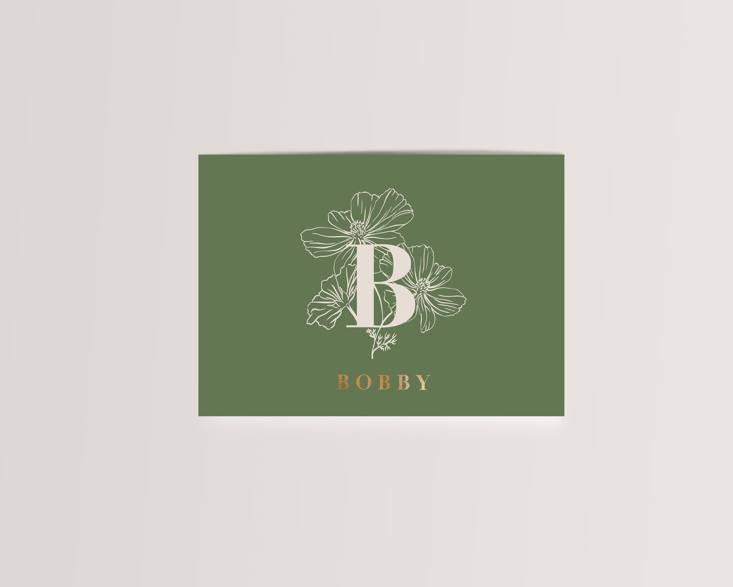 Hand drawn custom birth card