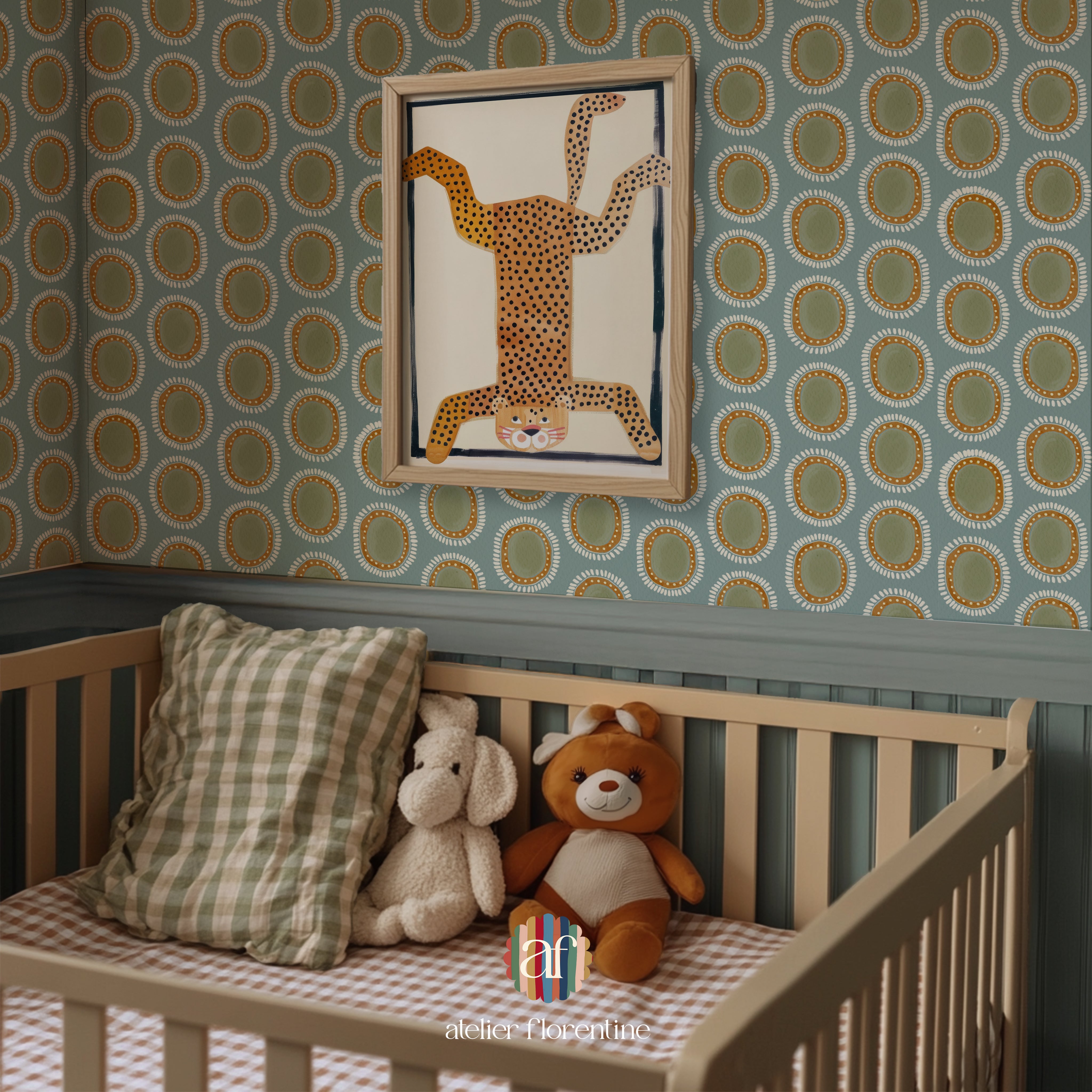 Boho nursery wallpaper childrens wallpapers bohemian neutral safari