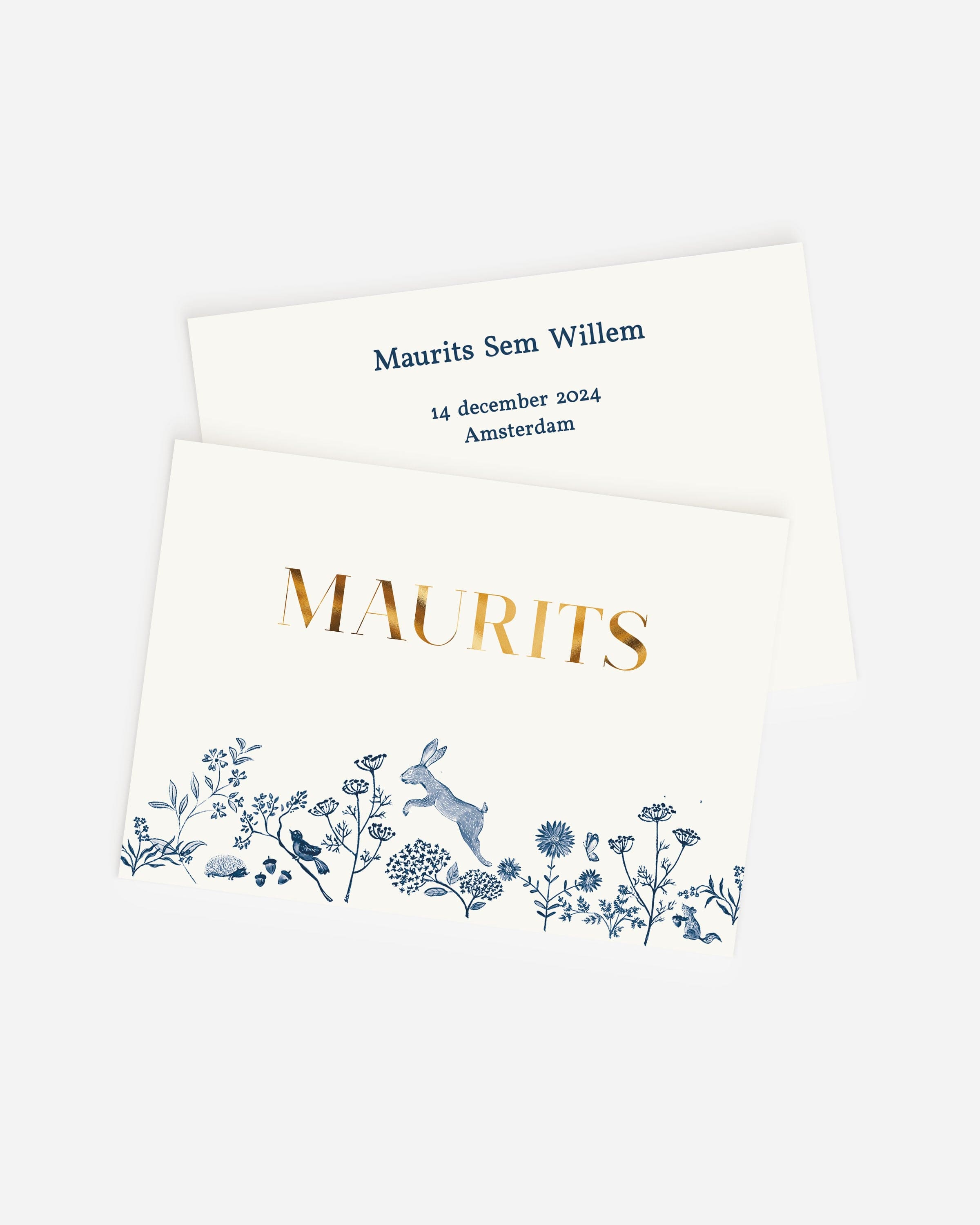 geboortekaartje bosdieren