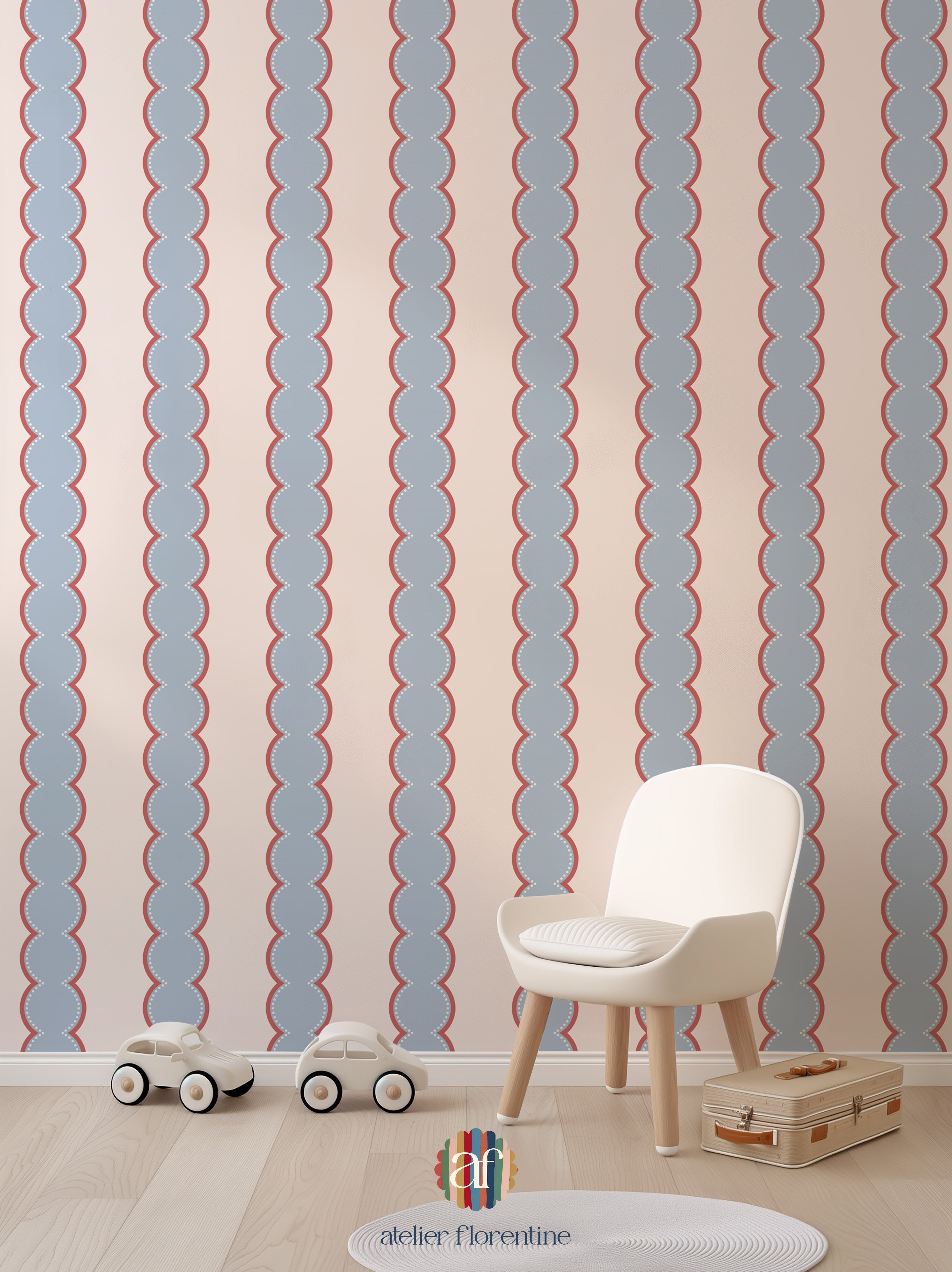 bobbin striped wallpaper yellow nursery childrens wallpapers kids decor 