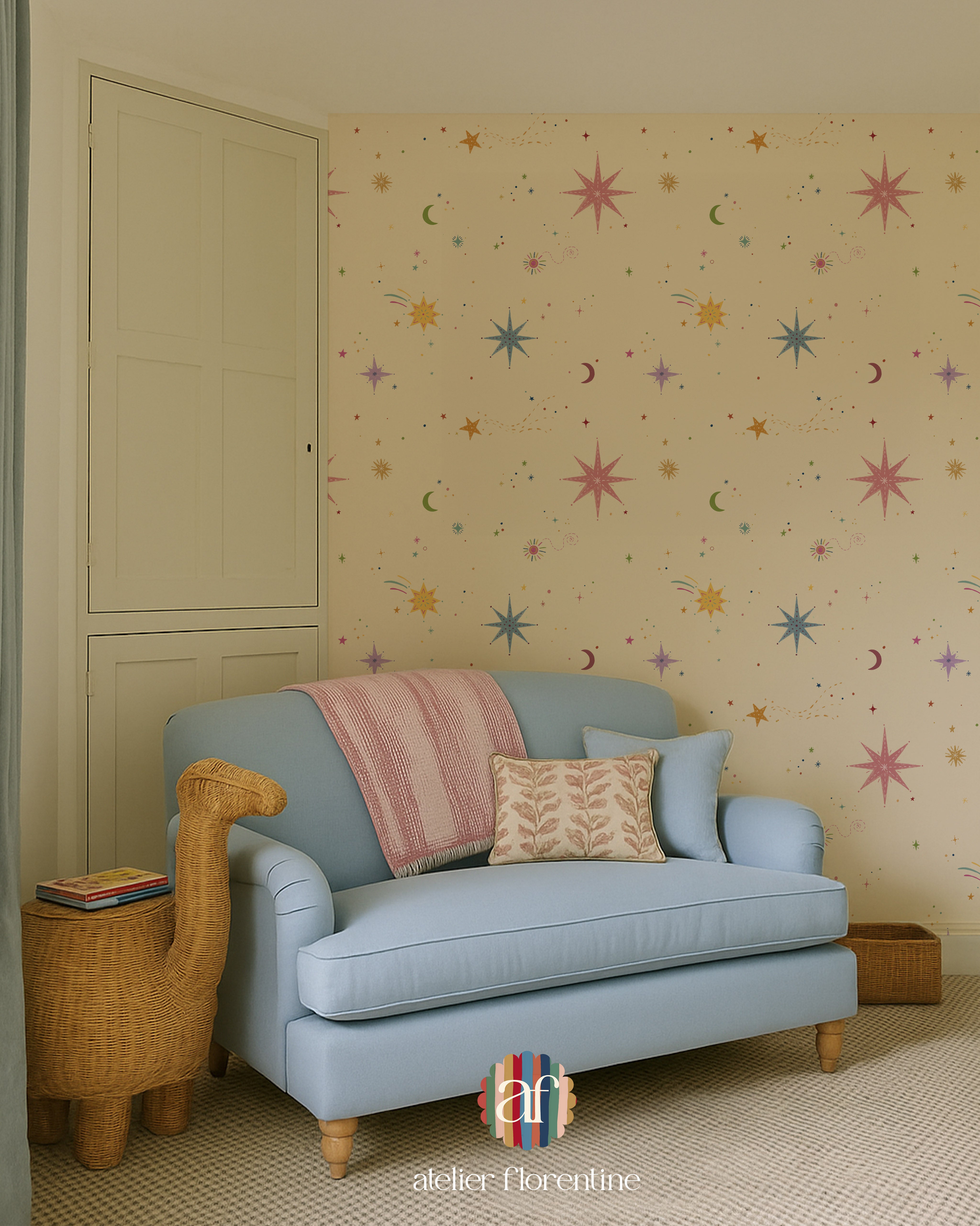 wallpaper girls stars galaxy wallpapers for kids nursery decoration