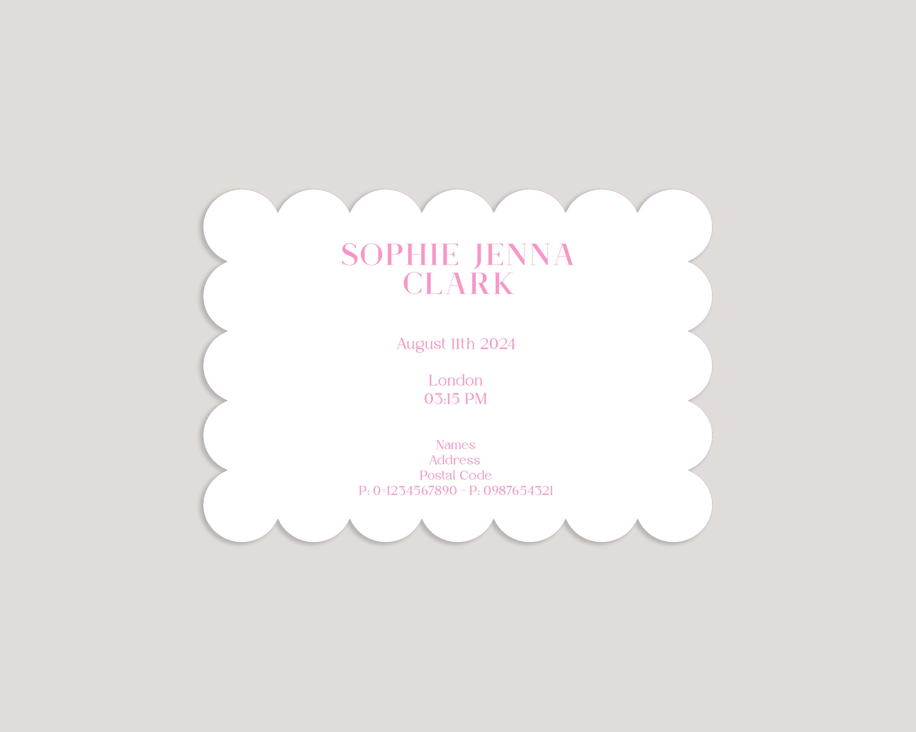 Baby birth Card with Lemon