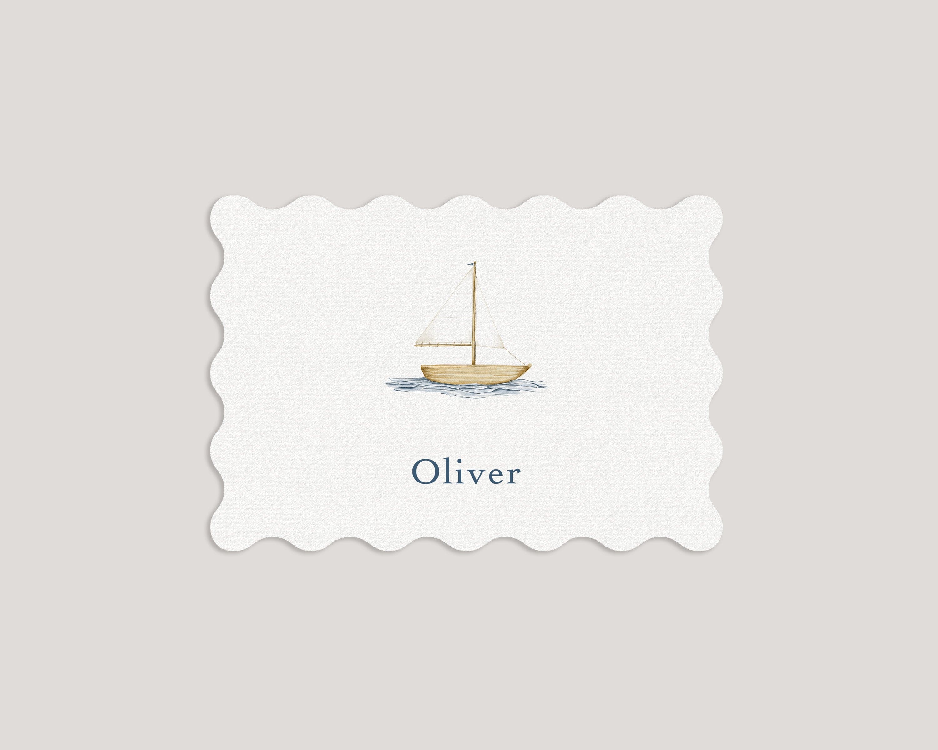 Birth Announcement Sail boat