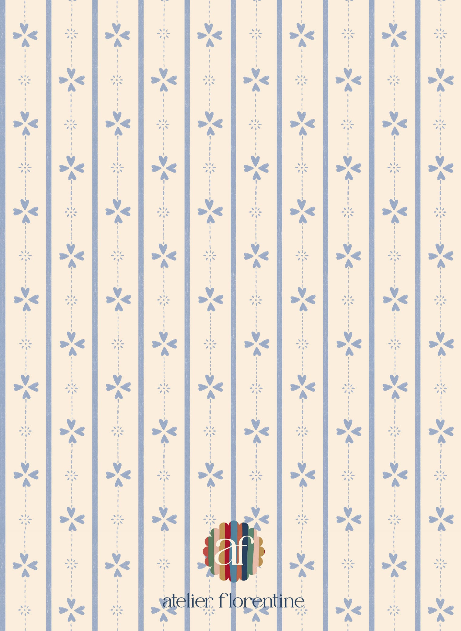 Original Scandinavian Cottage Stripe wallpaper – cozy striped wallpaper for boys and girls.