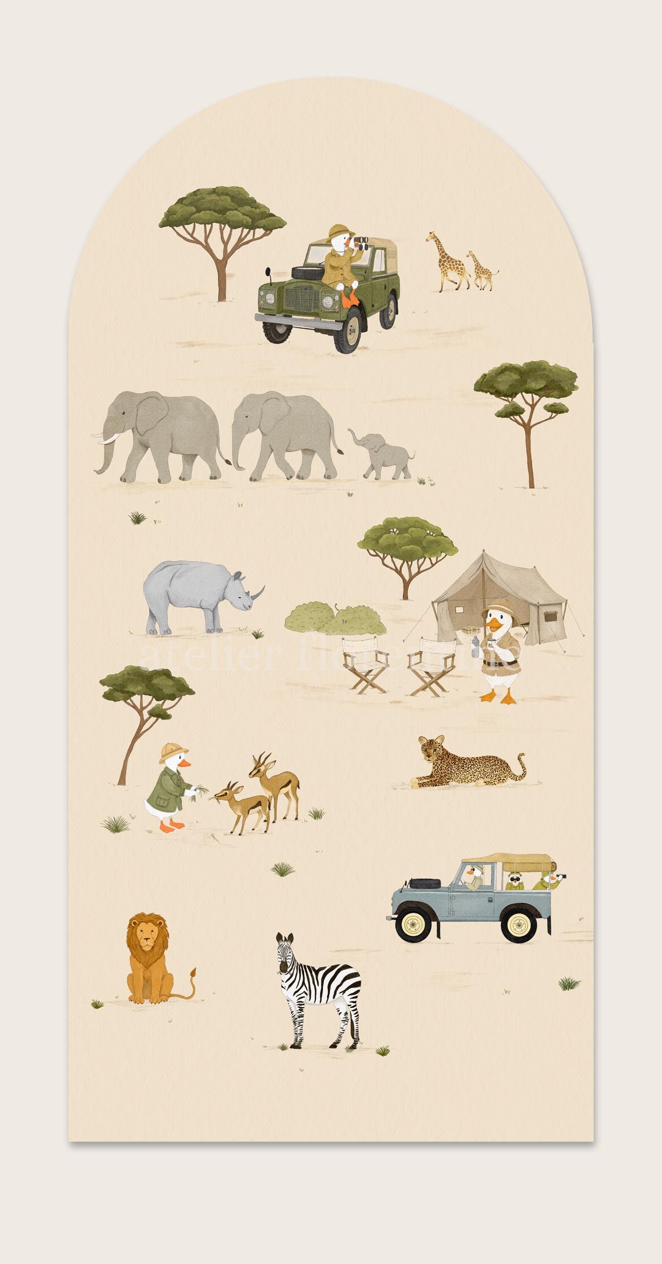 wall stickers for children, sticker peel and stick decoration nursery safari