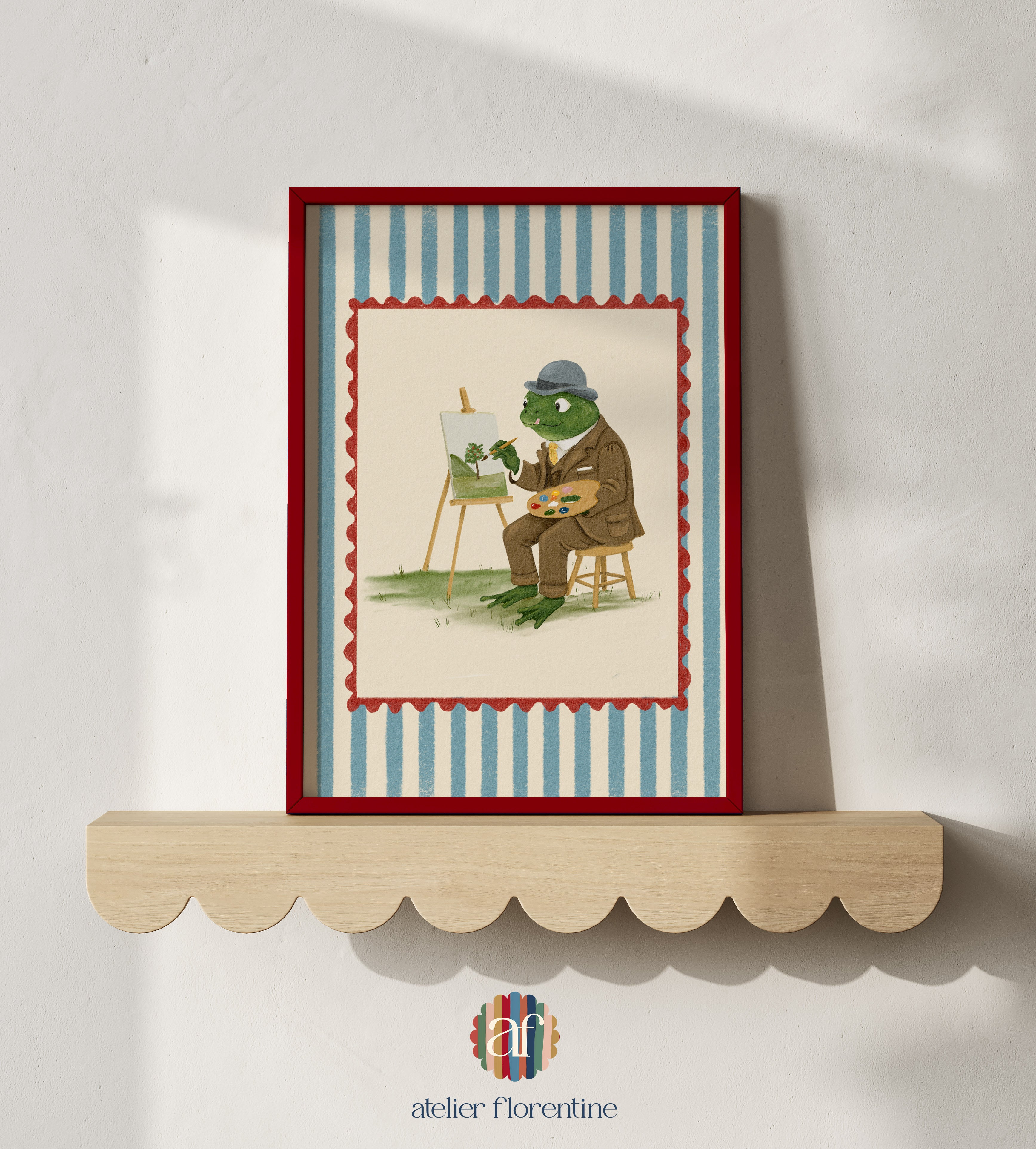Wall art for children nursery frog poster