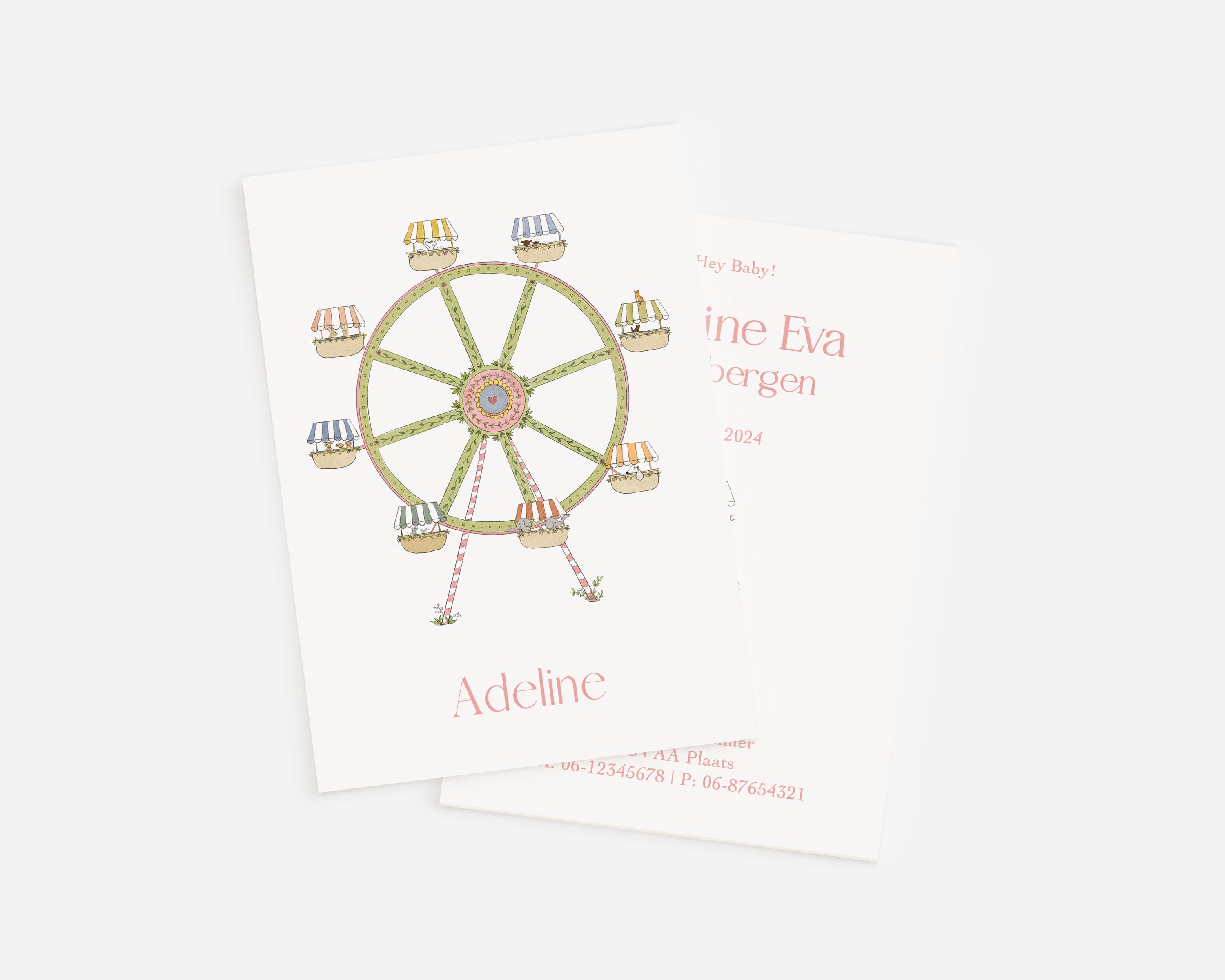 Birth Announcement Ferris Wheel card