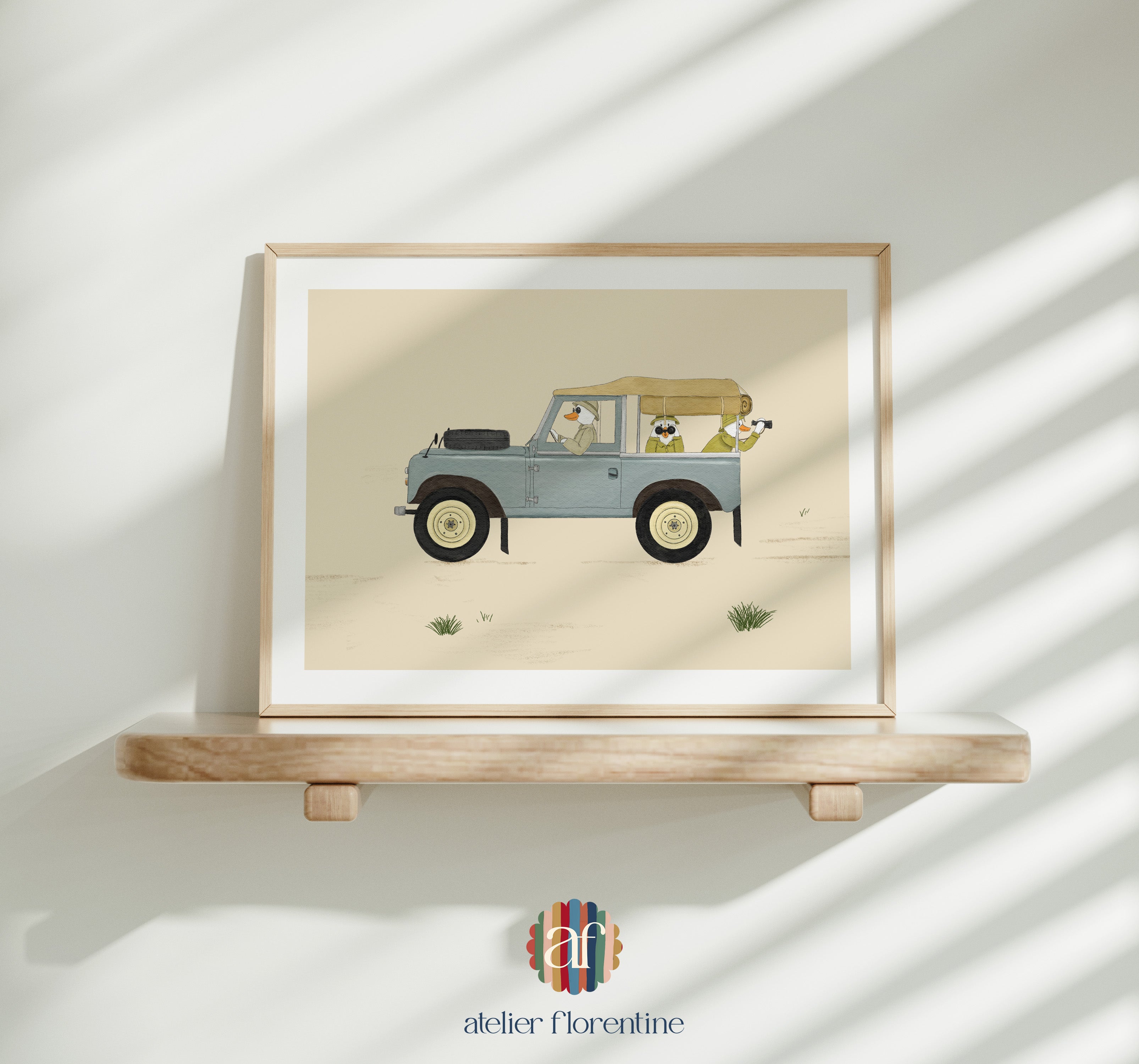 Nursery art prints posters for children duck cute decor kids room