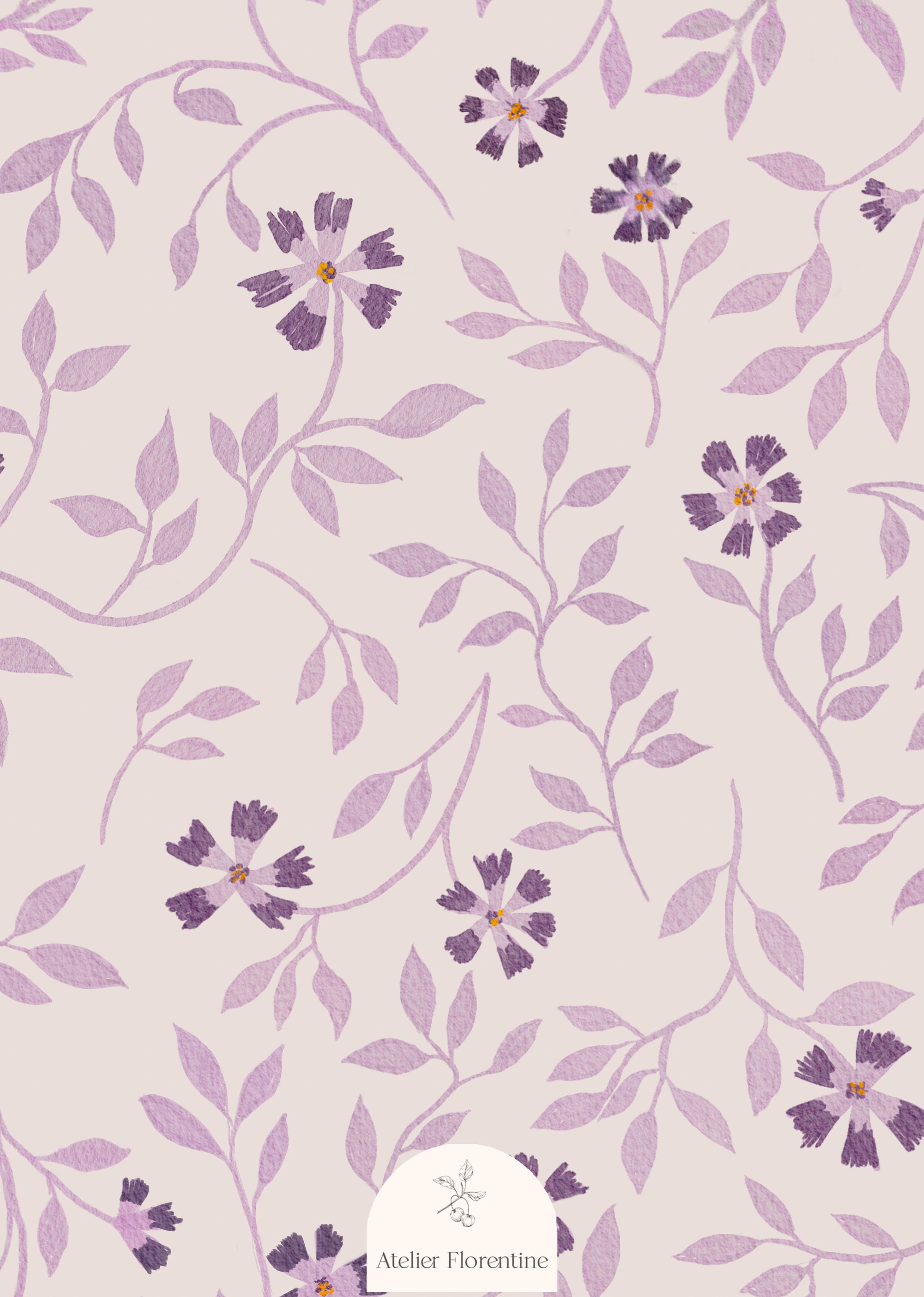 wallpaper flowers lilac pink nursery girls room wallpapers for kids children