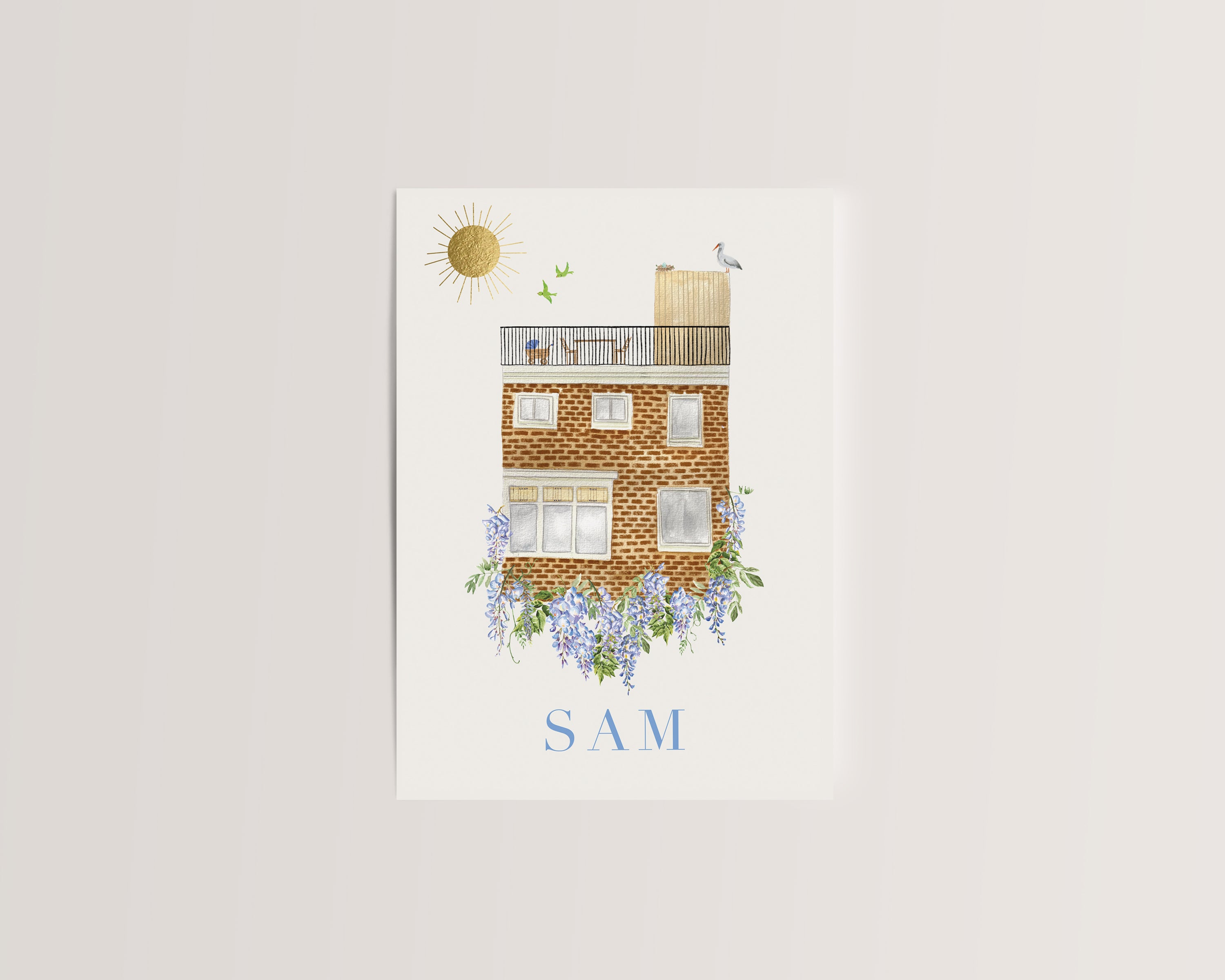 Baby birth announcement card