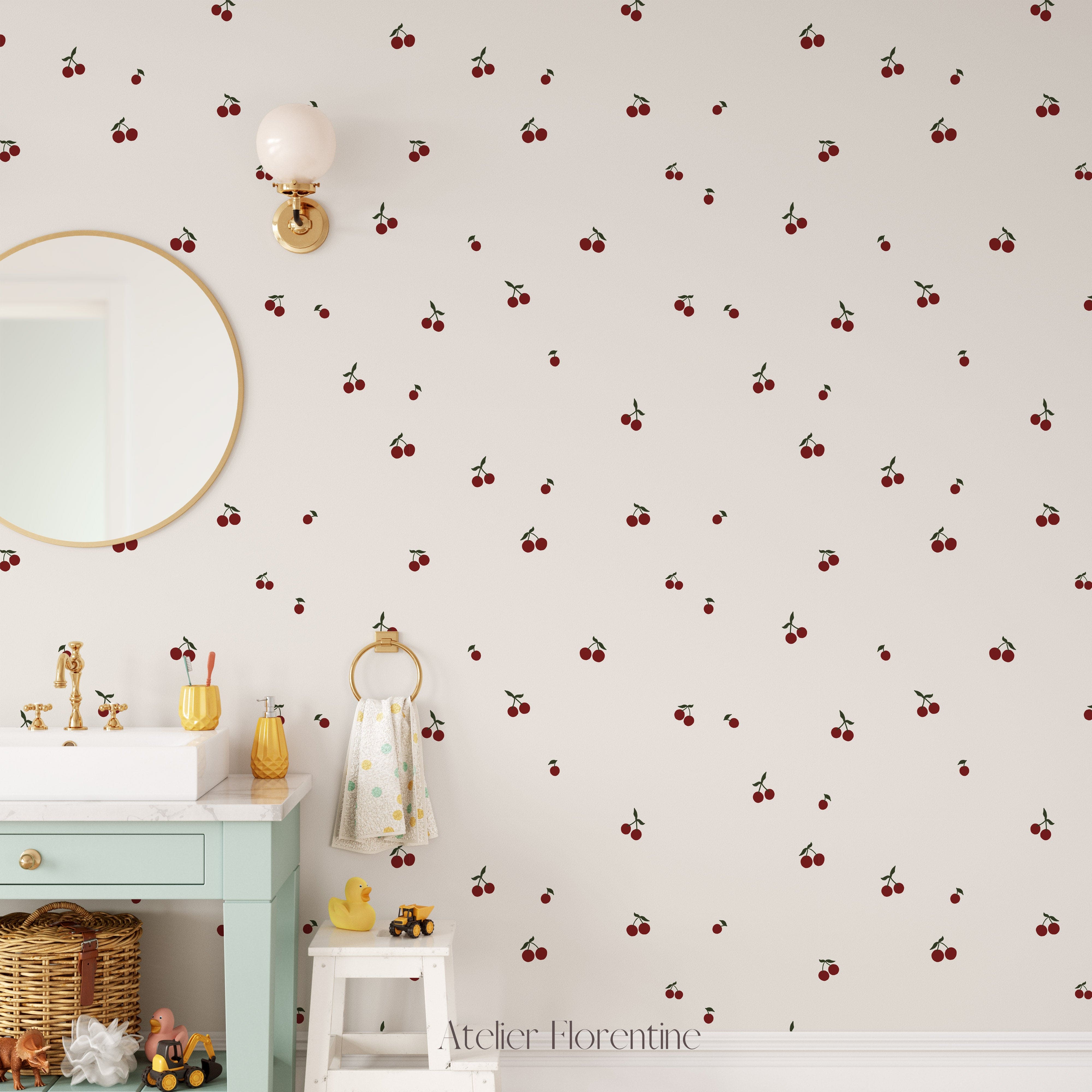 cherry wallpaper children's wallpapers for kids cherries nursery 