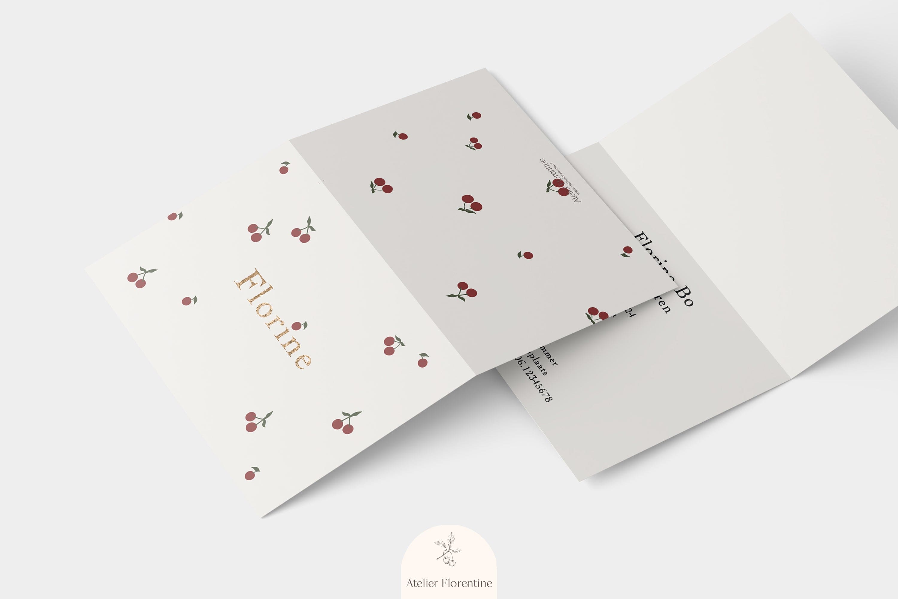 Birth cherries card
