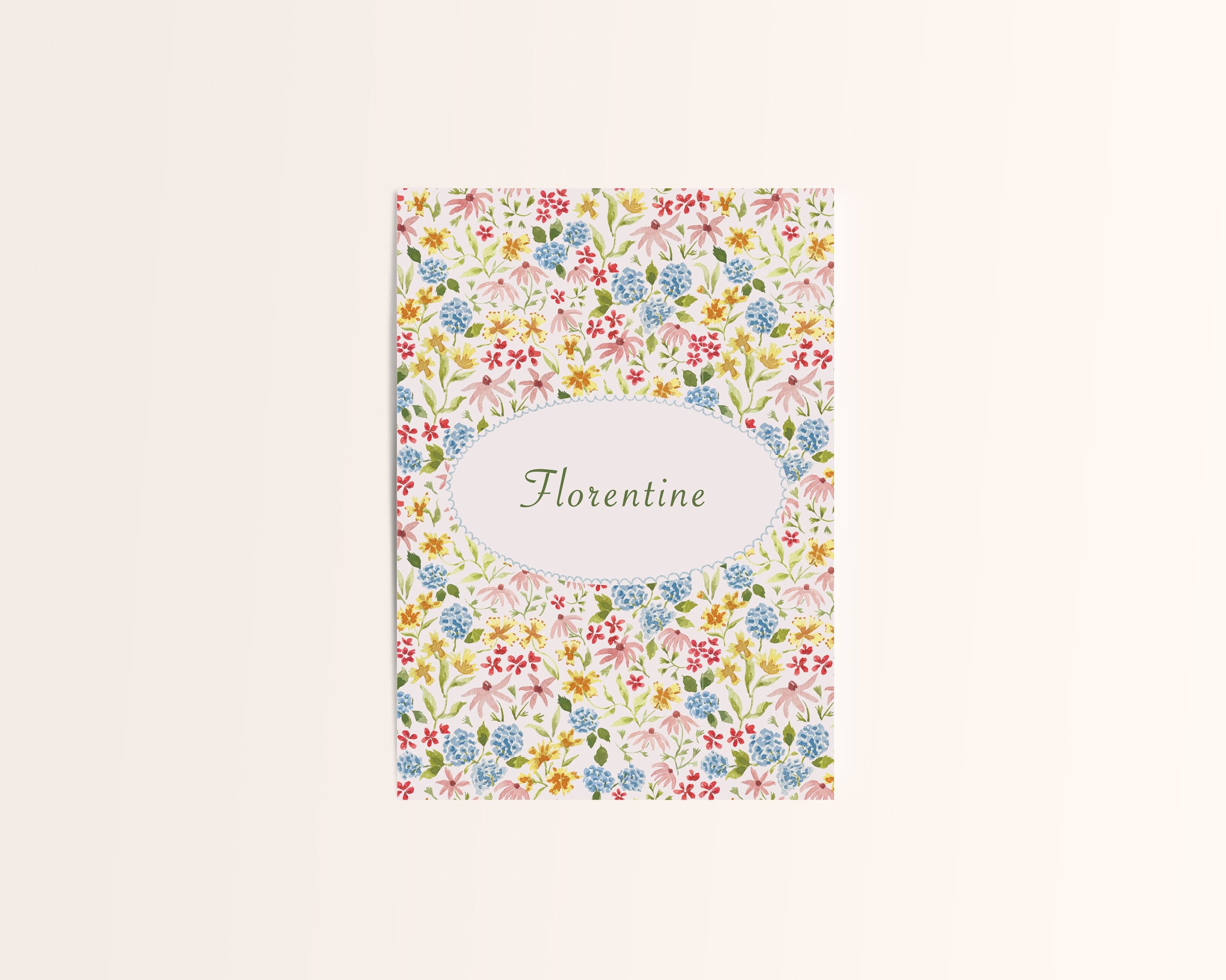 Baby birth mixed flower card