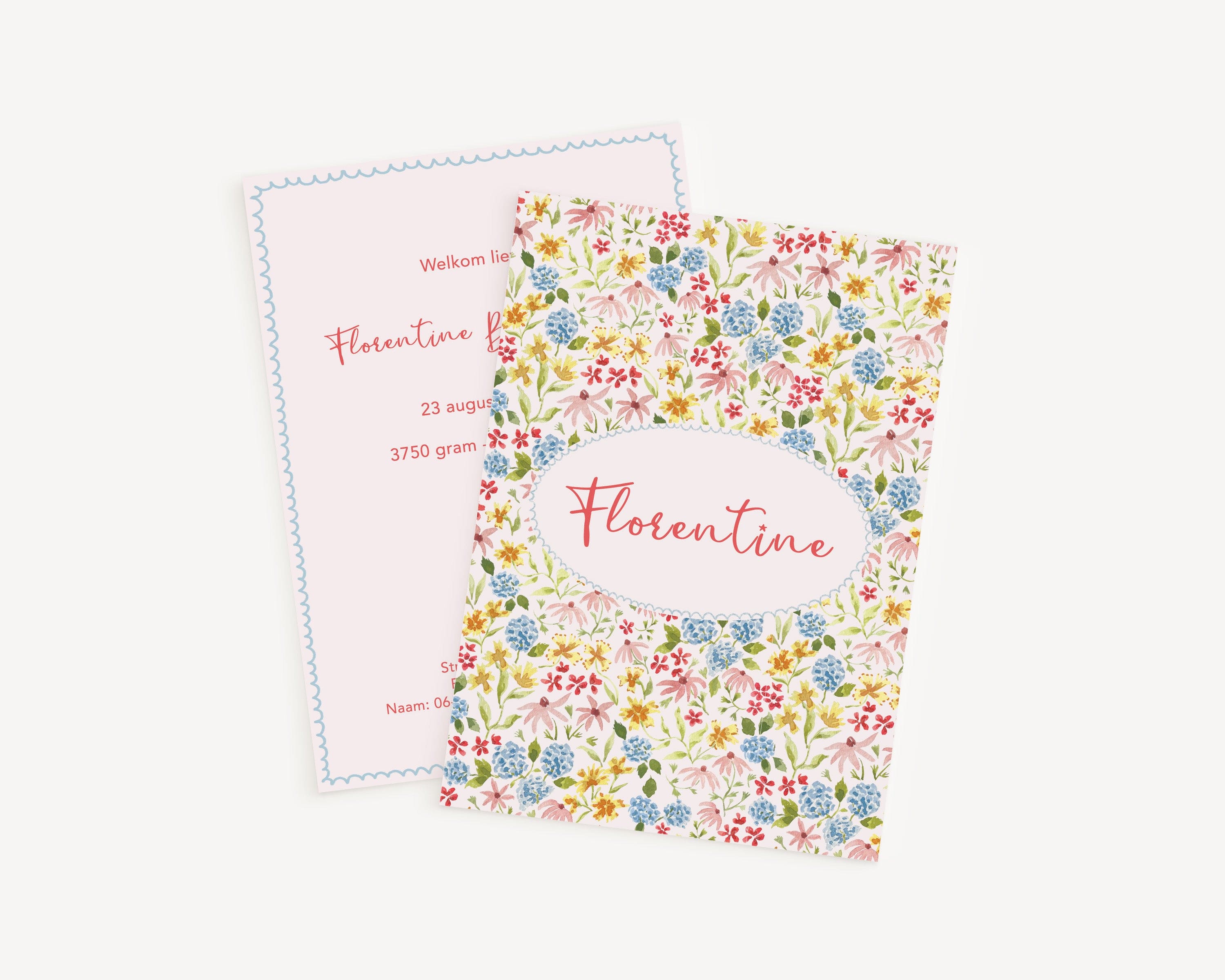 Birth mixed flower card