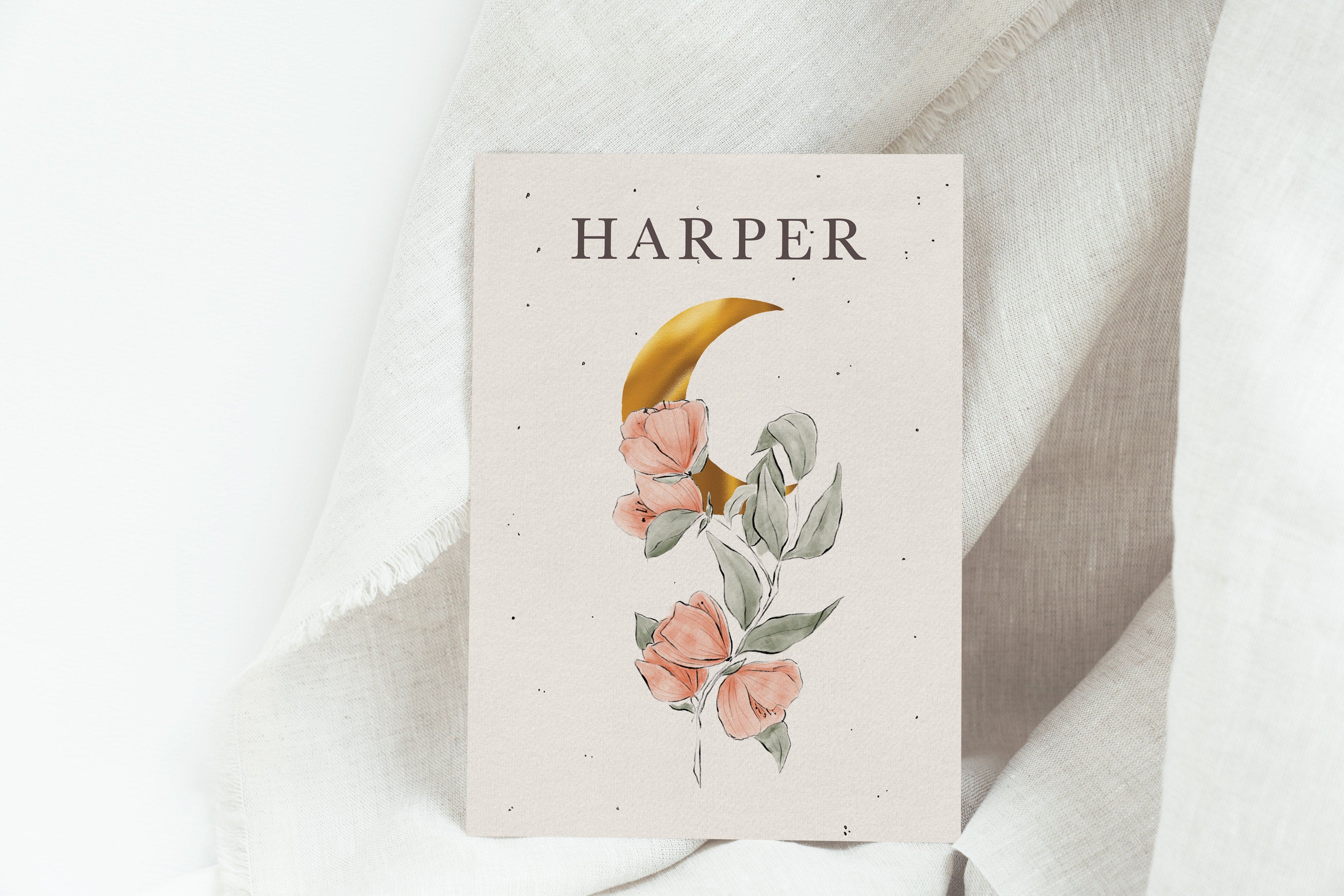 Birth gold foil card