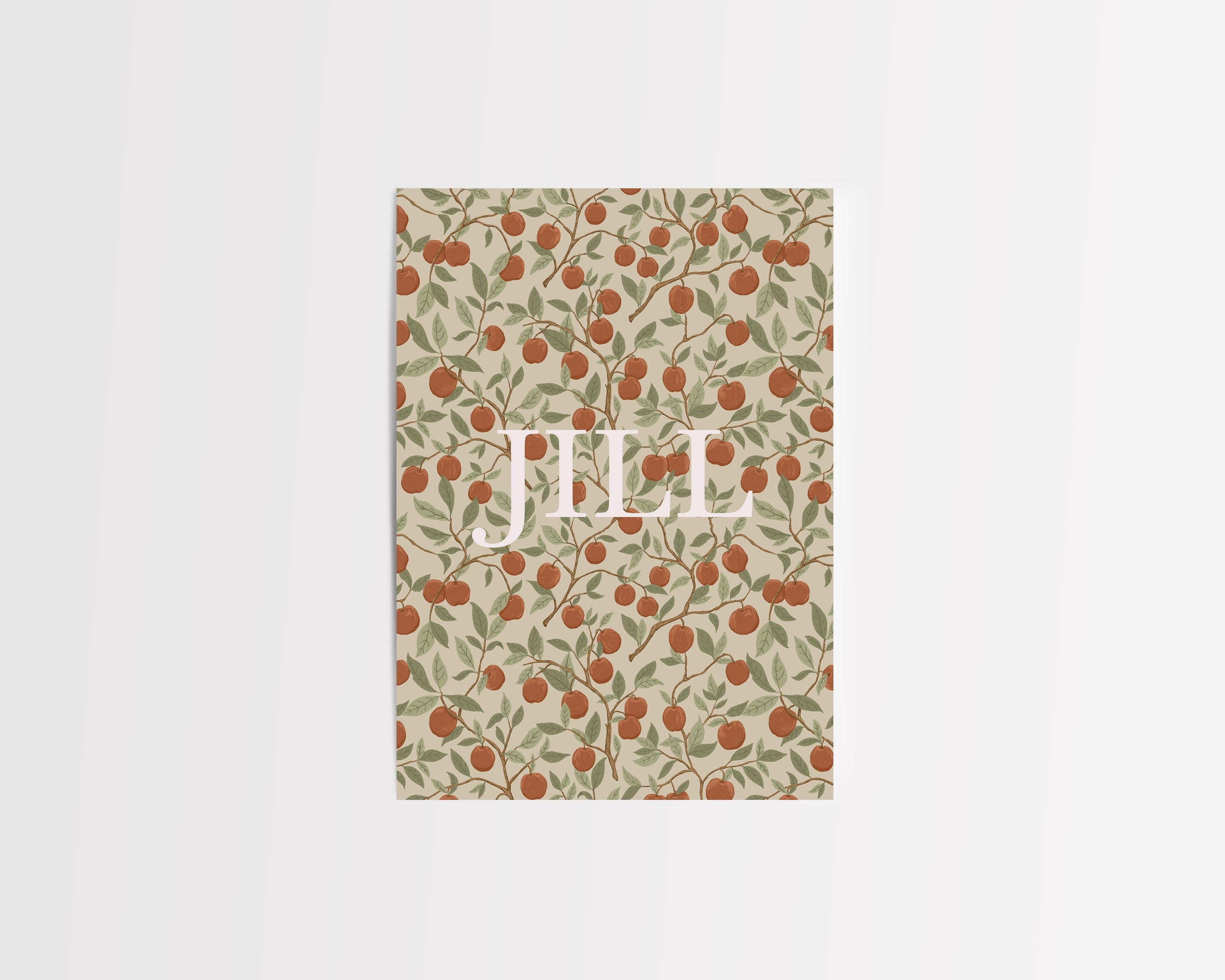 Birth card with apples