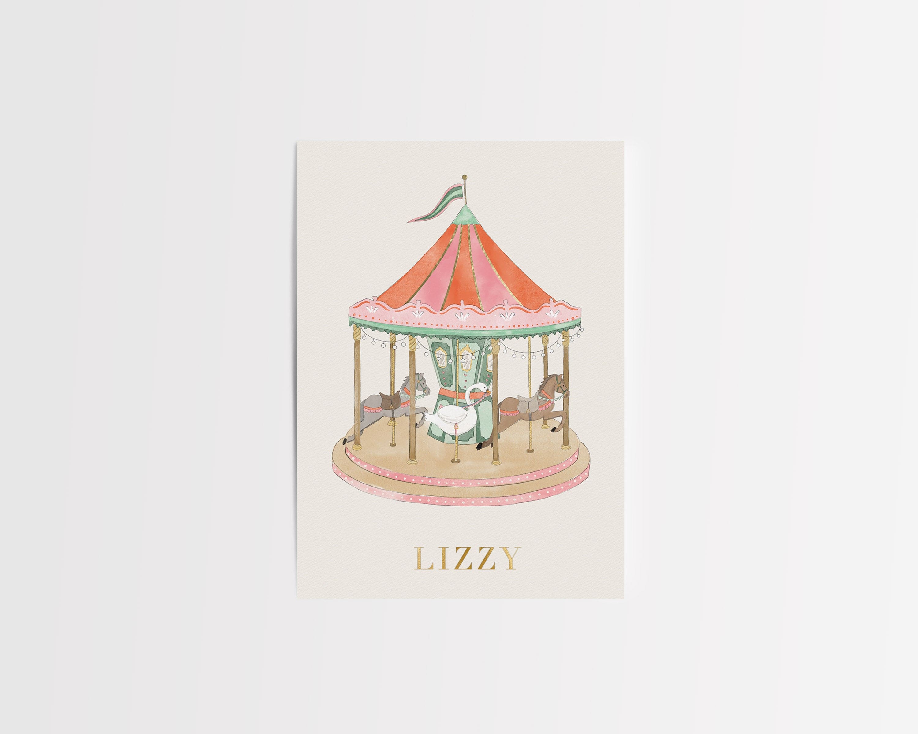 Birth announcement folded card