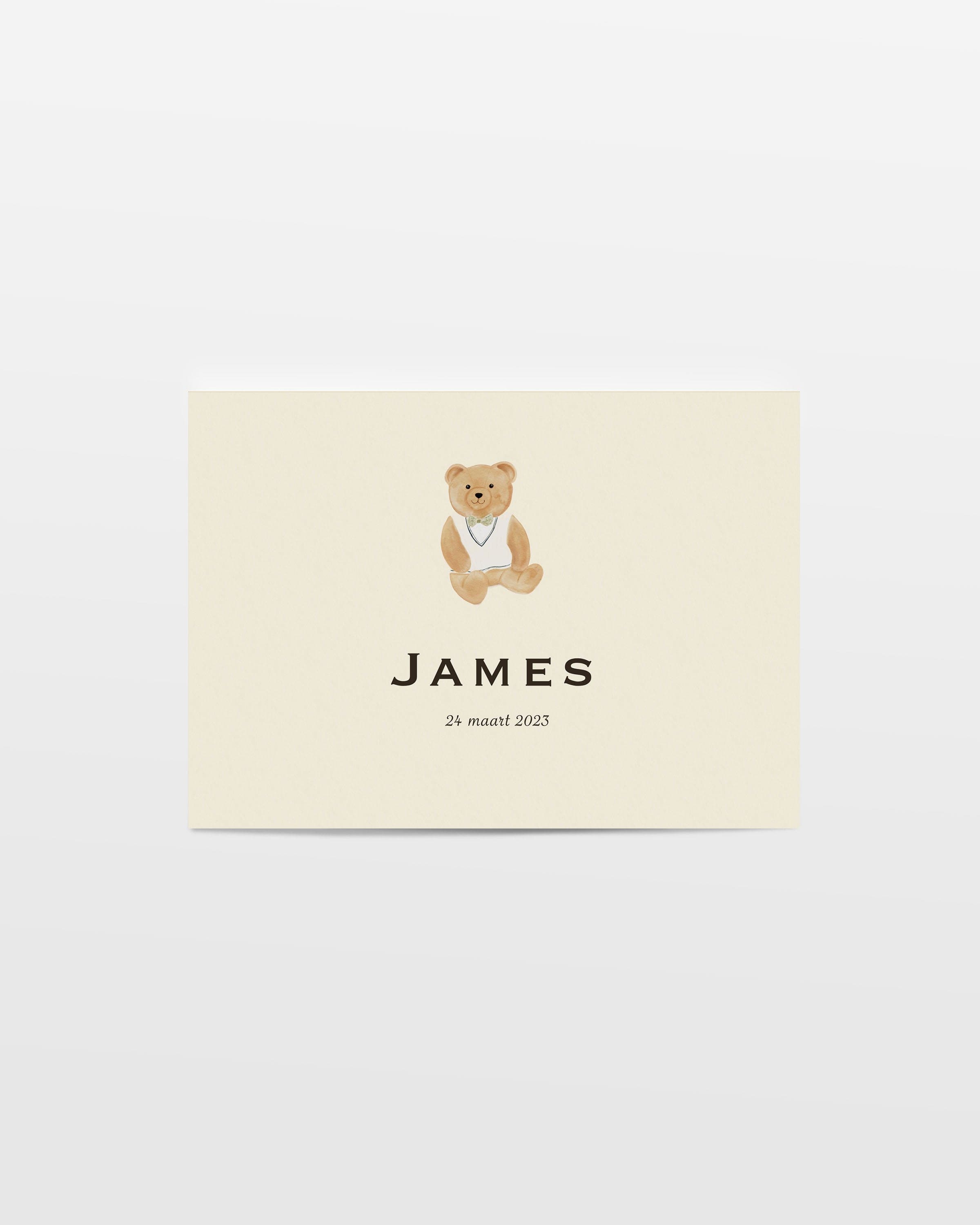 Birth announcement teddy bear